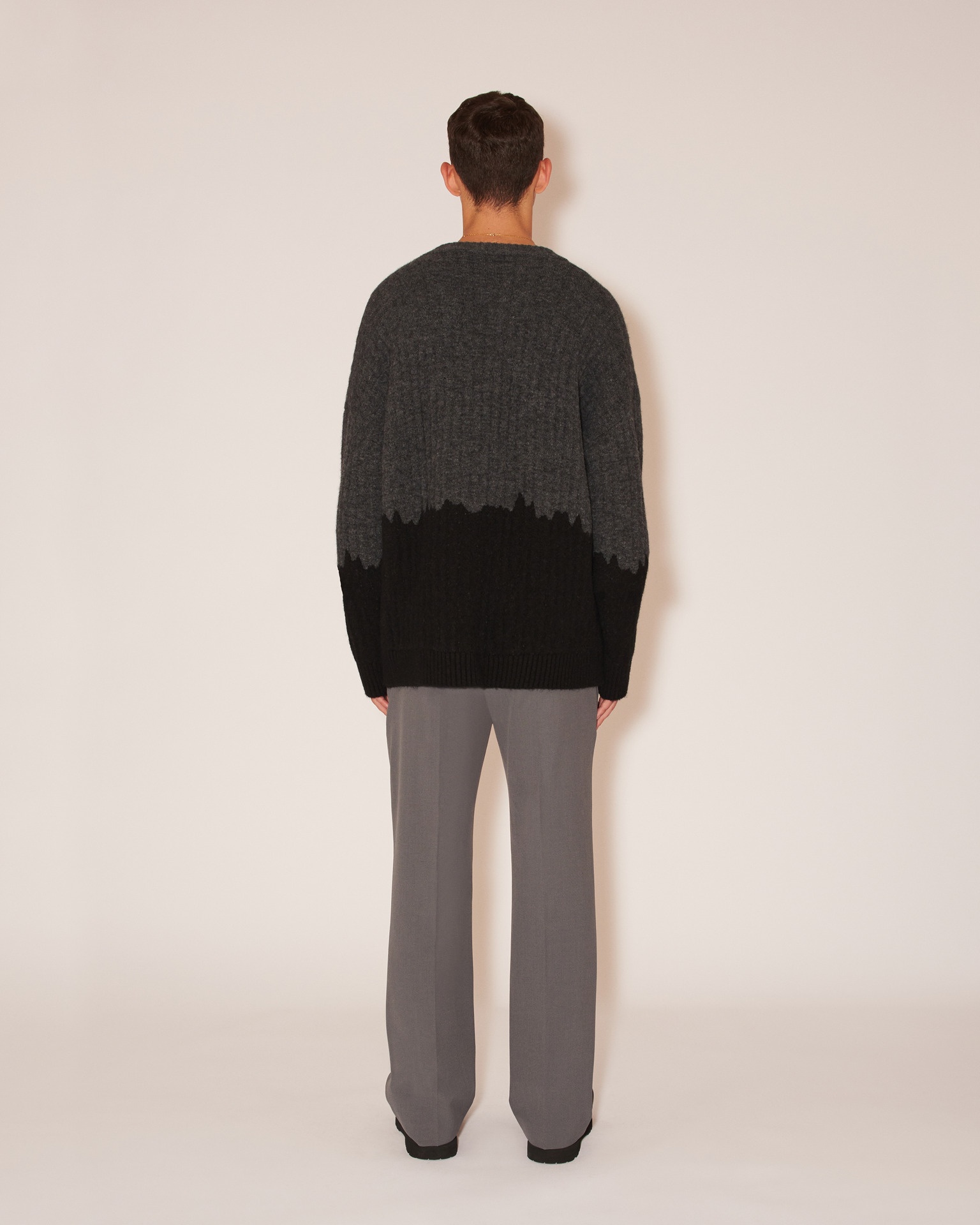 OVEO - Dip dye-effect sweater - Charcoal black - 4