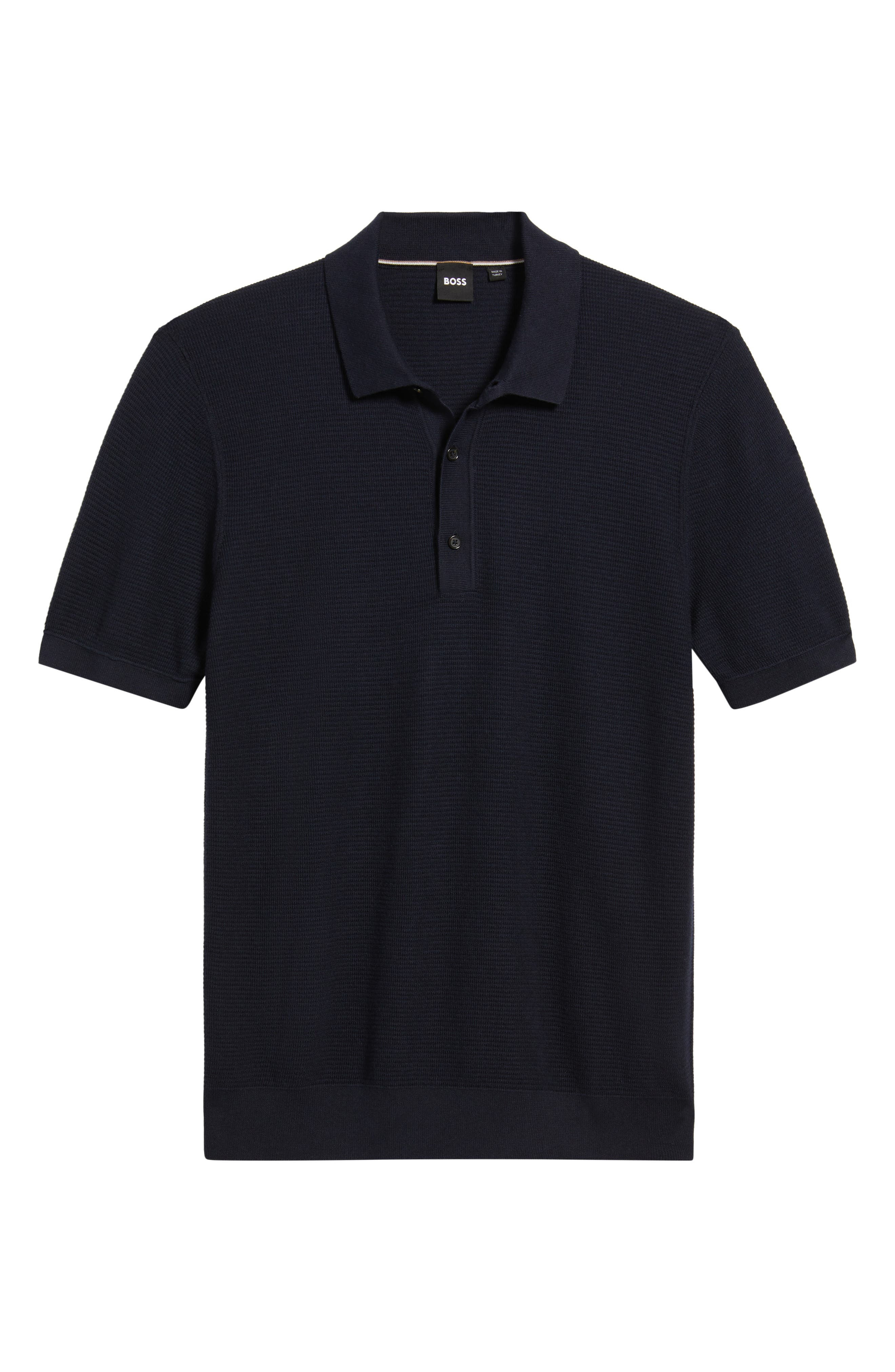 BOSS Iannotti Cotton Blend Polo in Dark Blue at Nordstrom - 5
