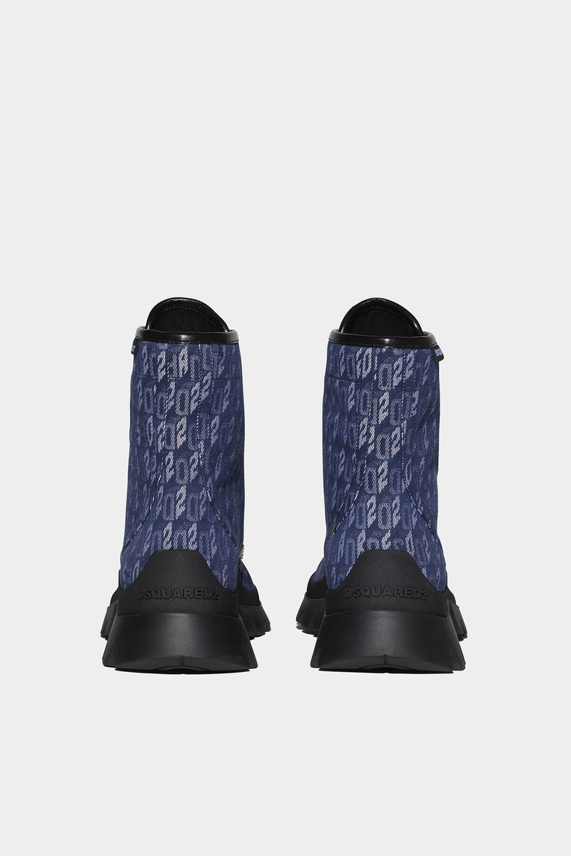 DSQUARED2 D2 MONOGRAM TANK COMBAT ANKLE BOOTS outlook