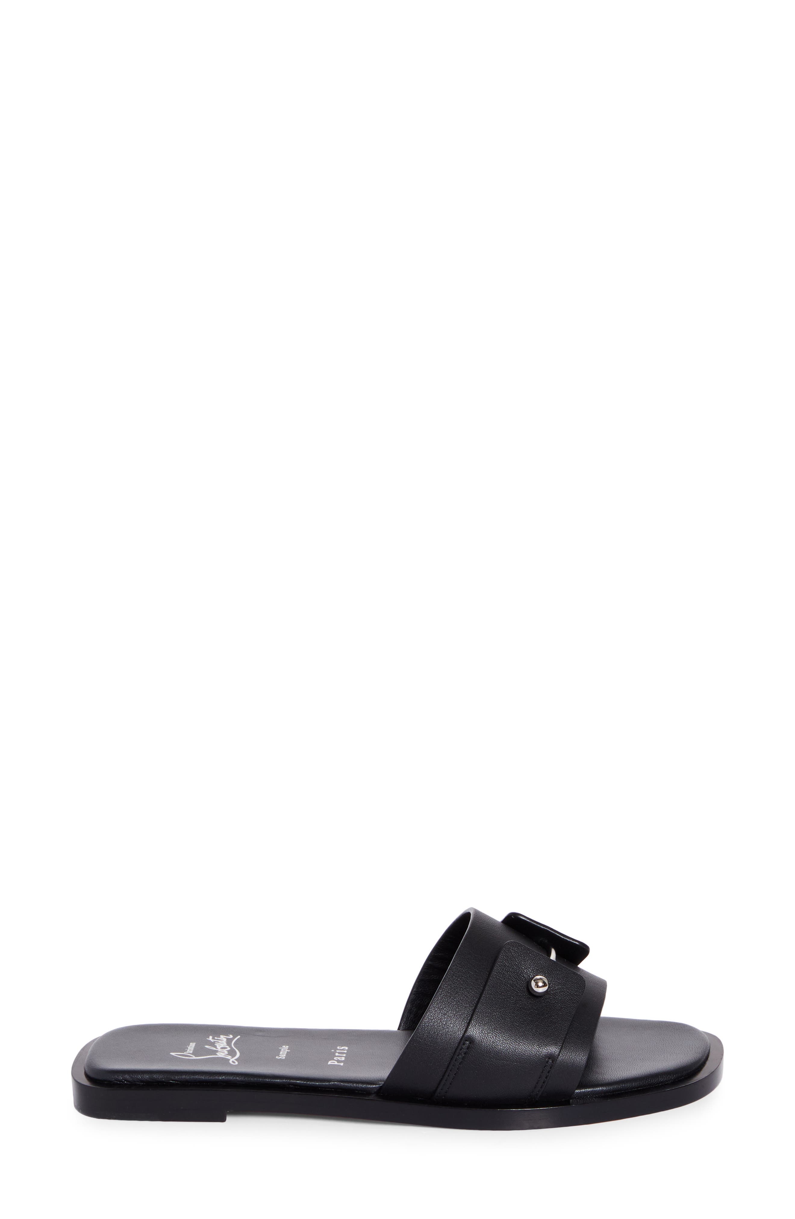 Christian Louboutin Chambelimule Donna Slide Sandal in Black at Nordstrom - 3