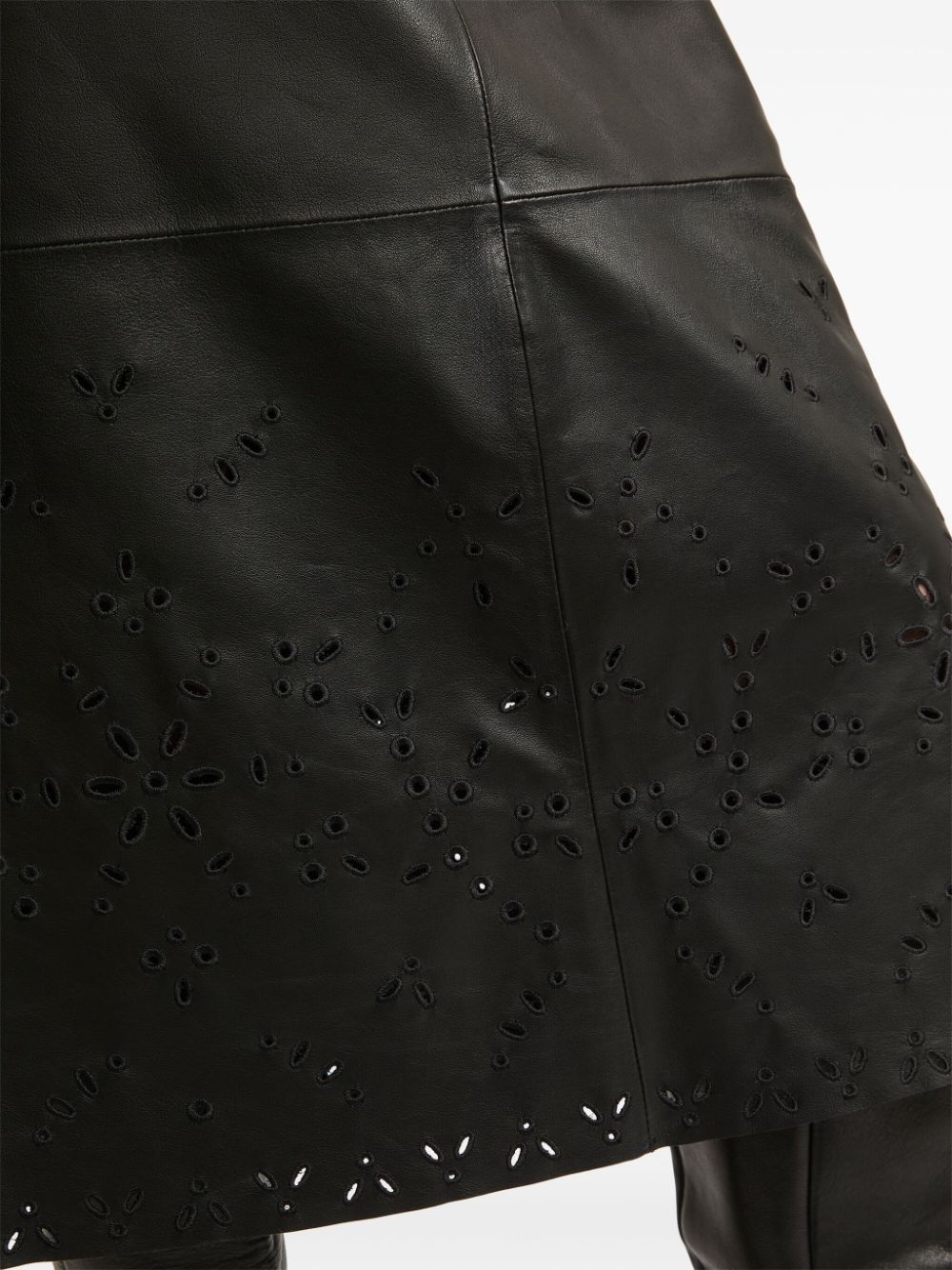leather midi skirt - 4