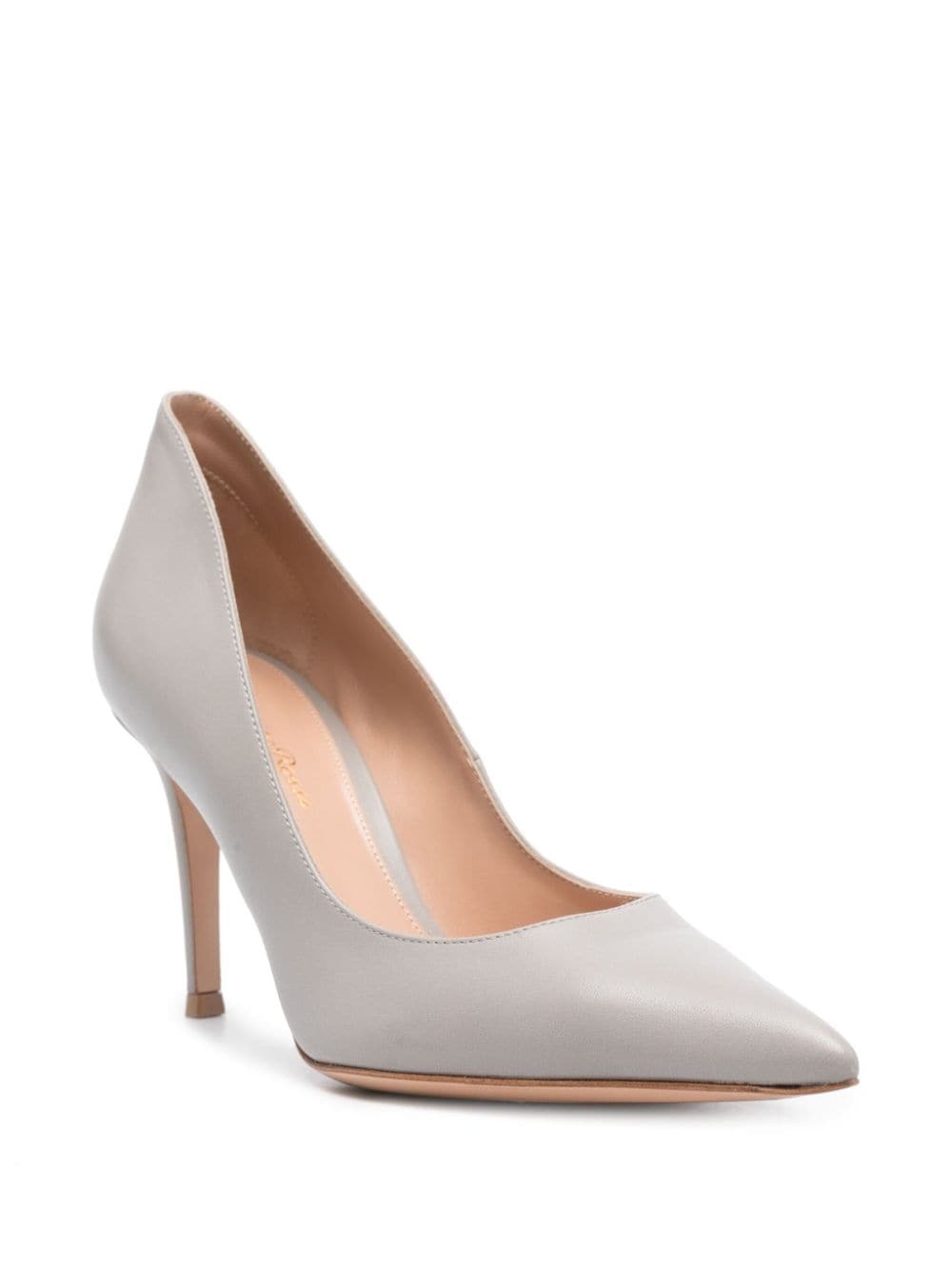 pointed-toe 90mm leather pumps - 2