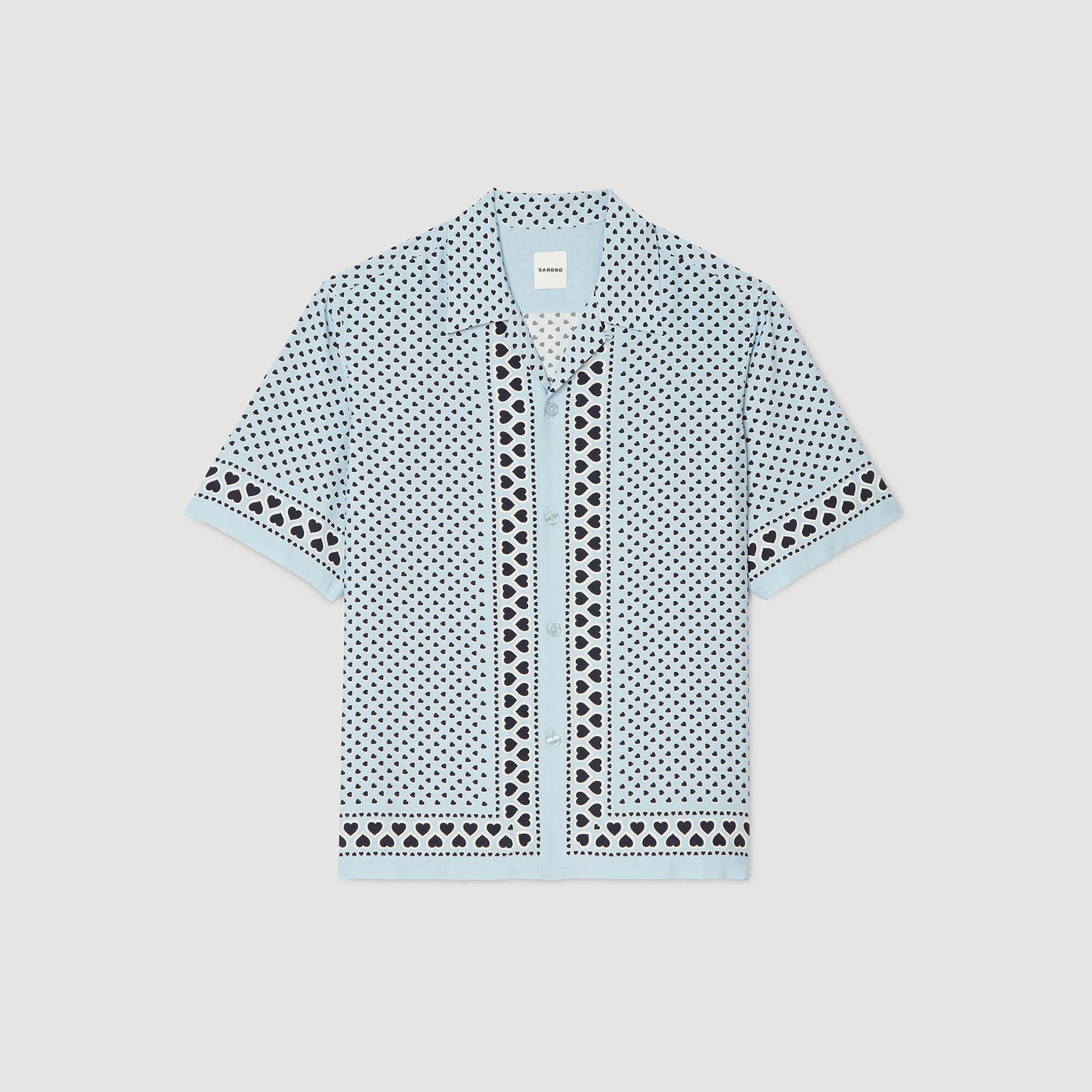 HEART MOTIF FLOWING SHIRT - 1
