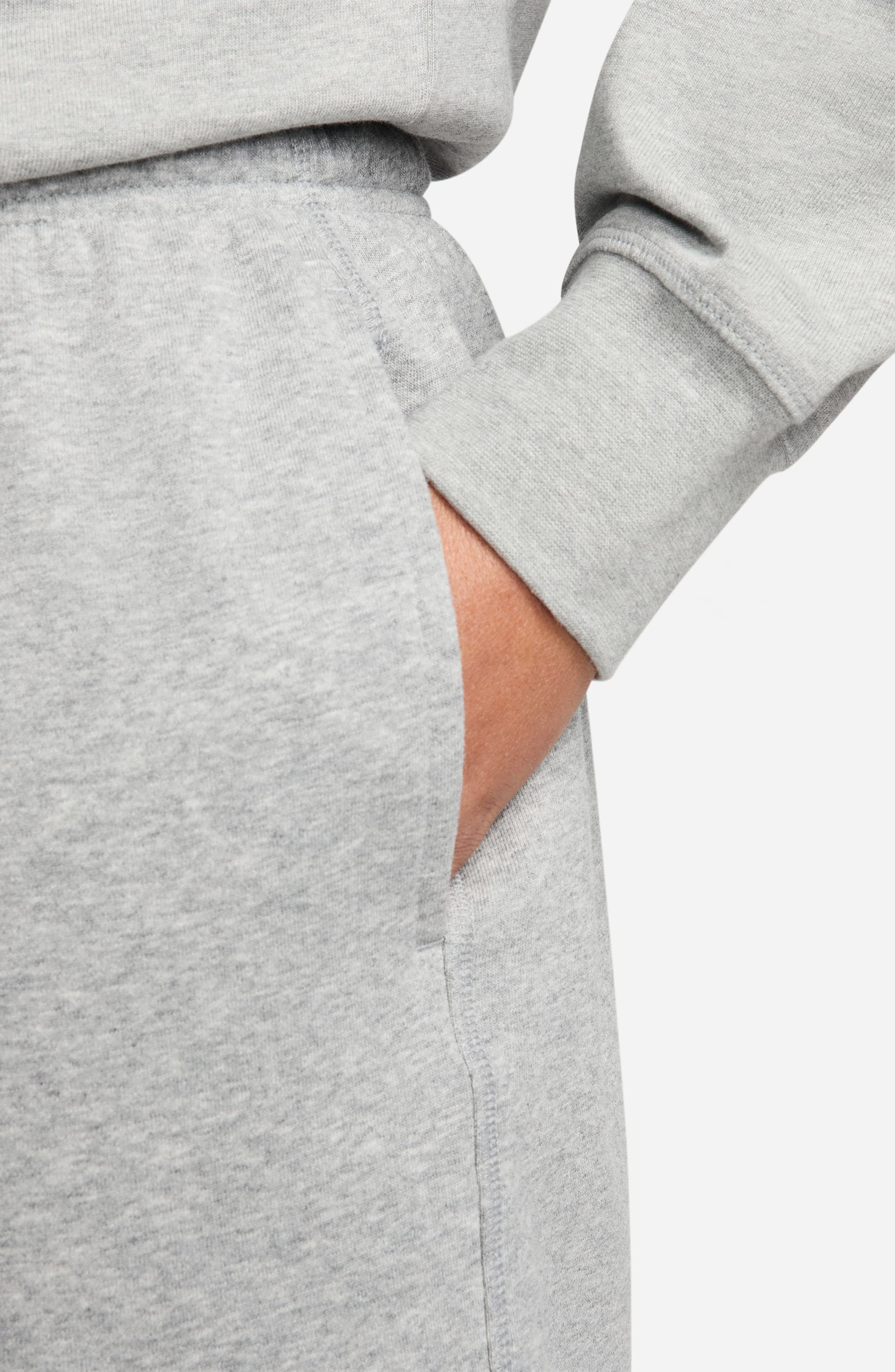 Nike Club French Terry Flow Shorts in Dark Grey Heather/Smoke Grey at Nordstrom - 5
