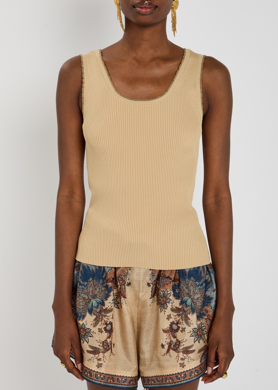 Zimmermann Ascension Scallop Ribbed Stretch-jersey Tank - 2