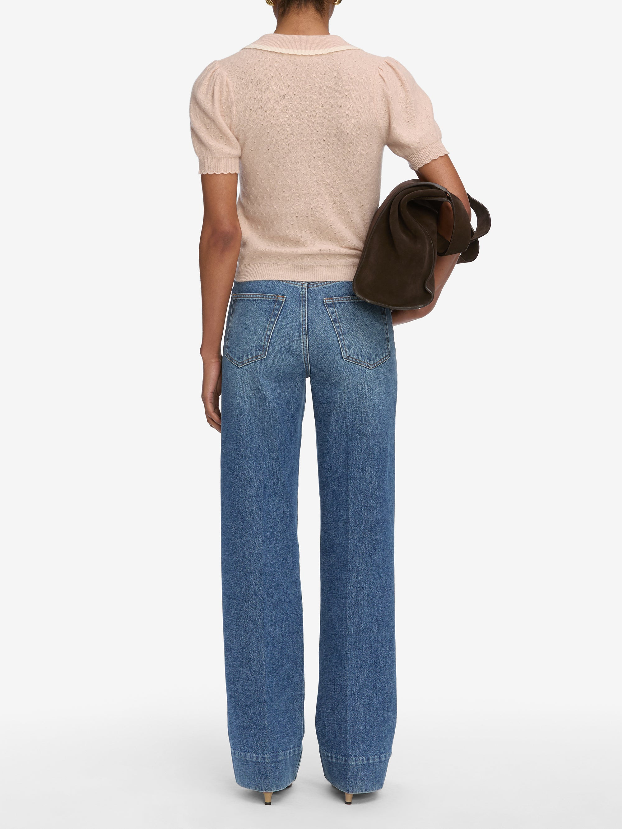 The Cashmere Sailor Sweater in Pink Sand Multi - 6