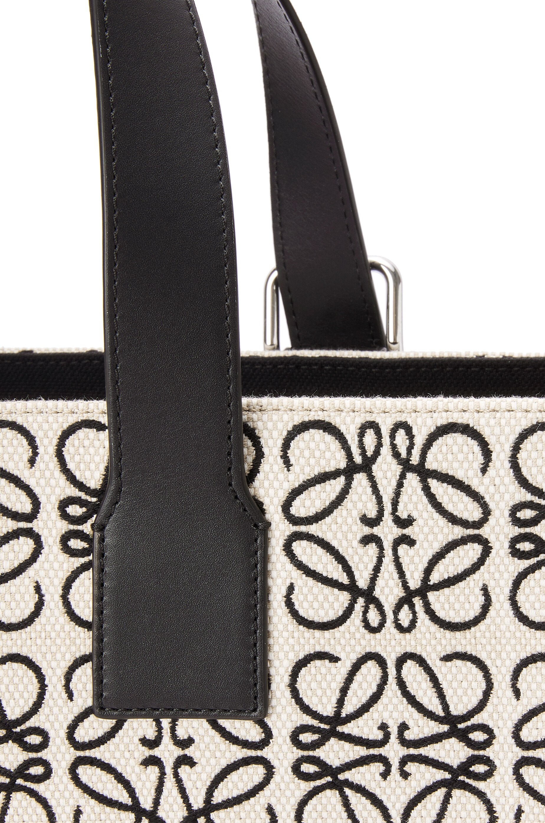 Buckle Tote in Anagram jacquard and calfskin - 6