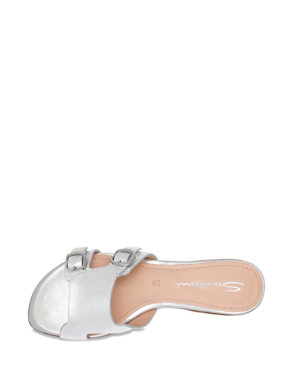 buckled open-toe slide sandals - 4