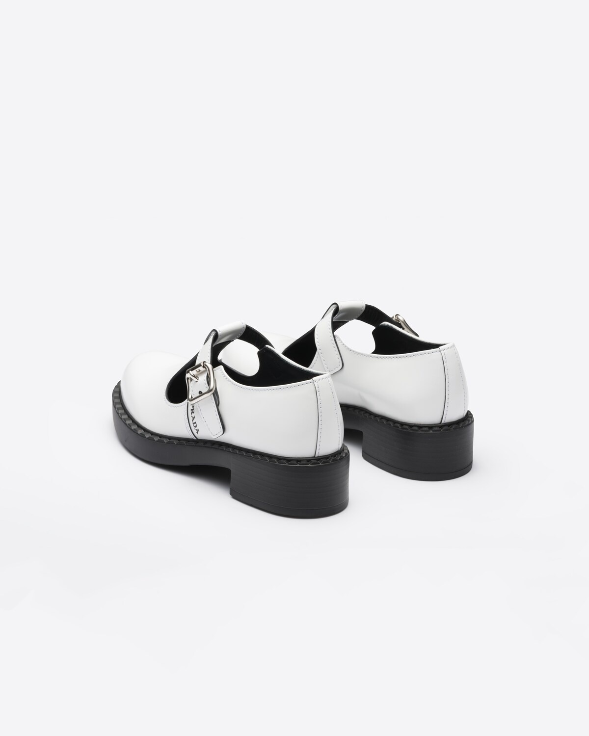 Brushed-leather Mary Jane T-strap shoes - 5