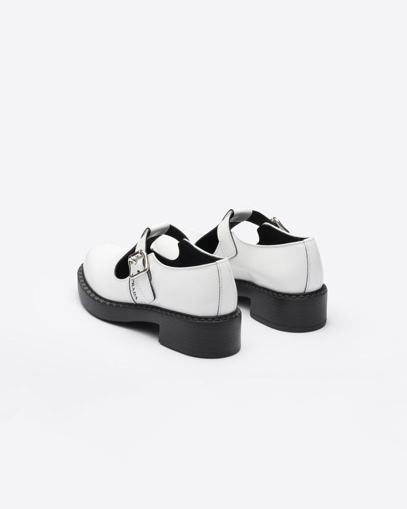 Brushed-leather Mary Jane T-strap shoes 5