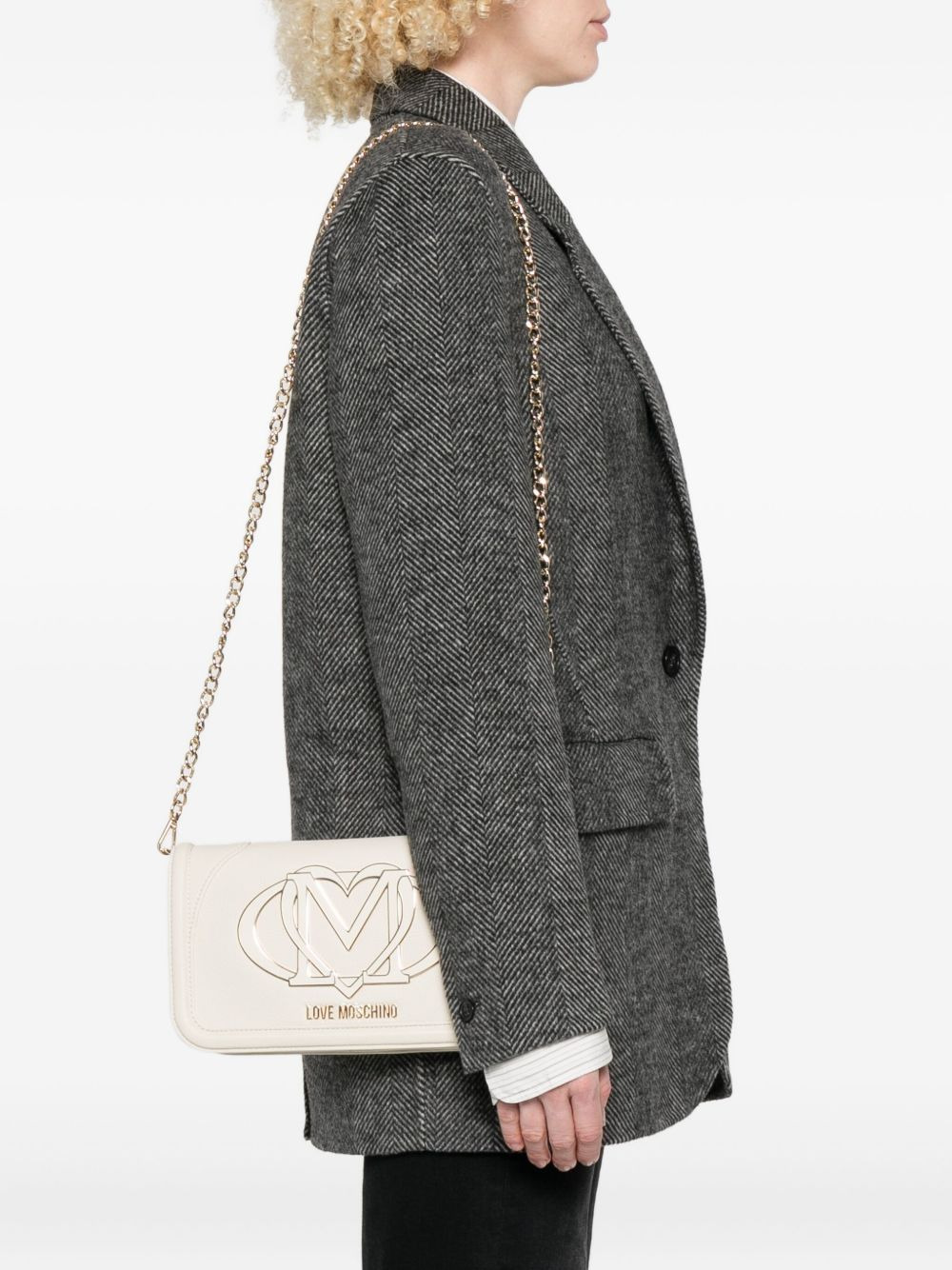 logo-plaque chain-strap crossbody bag - 2