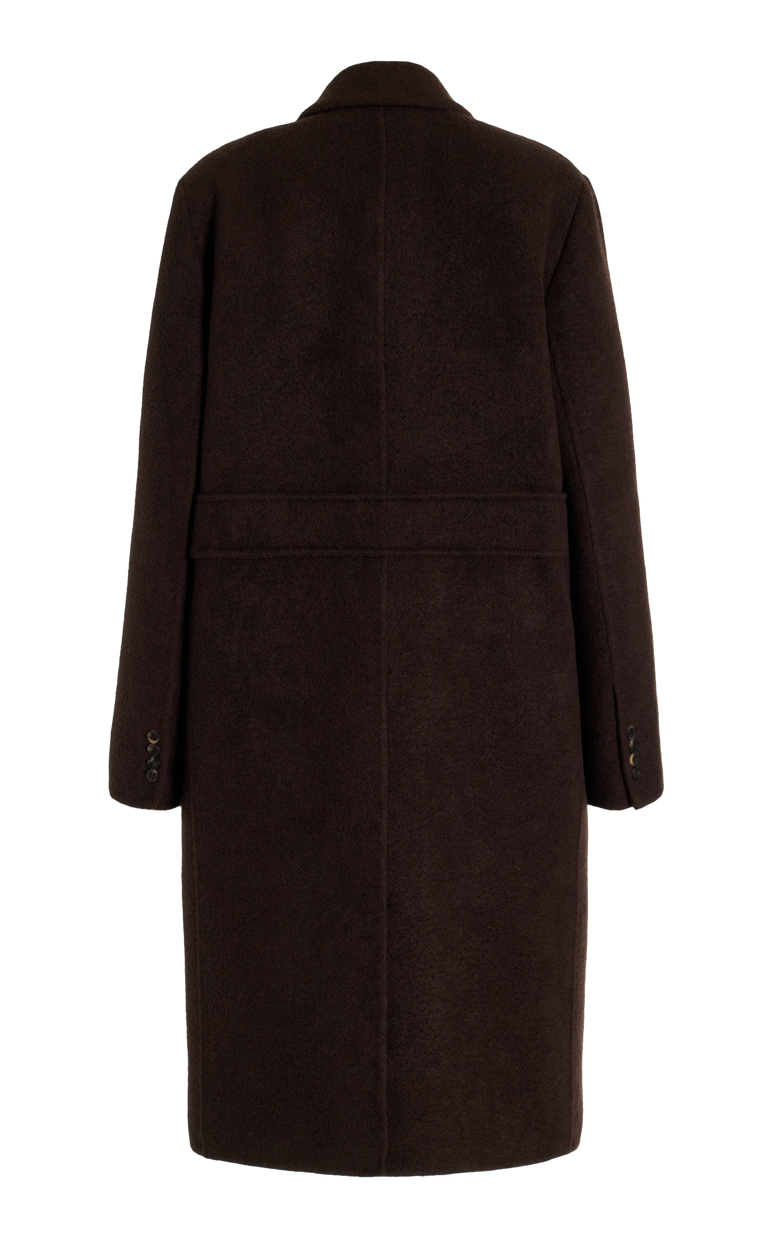 Reed Coat in Chocolate Recycled Cashmere Felt - 7