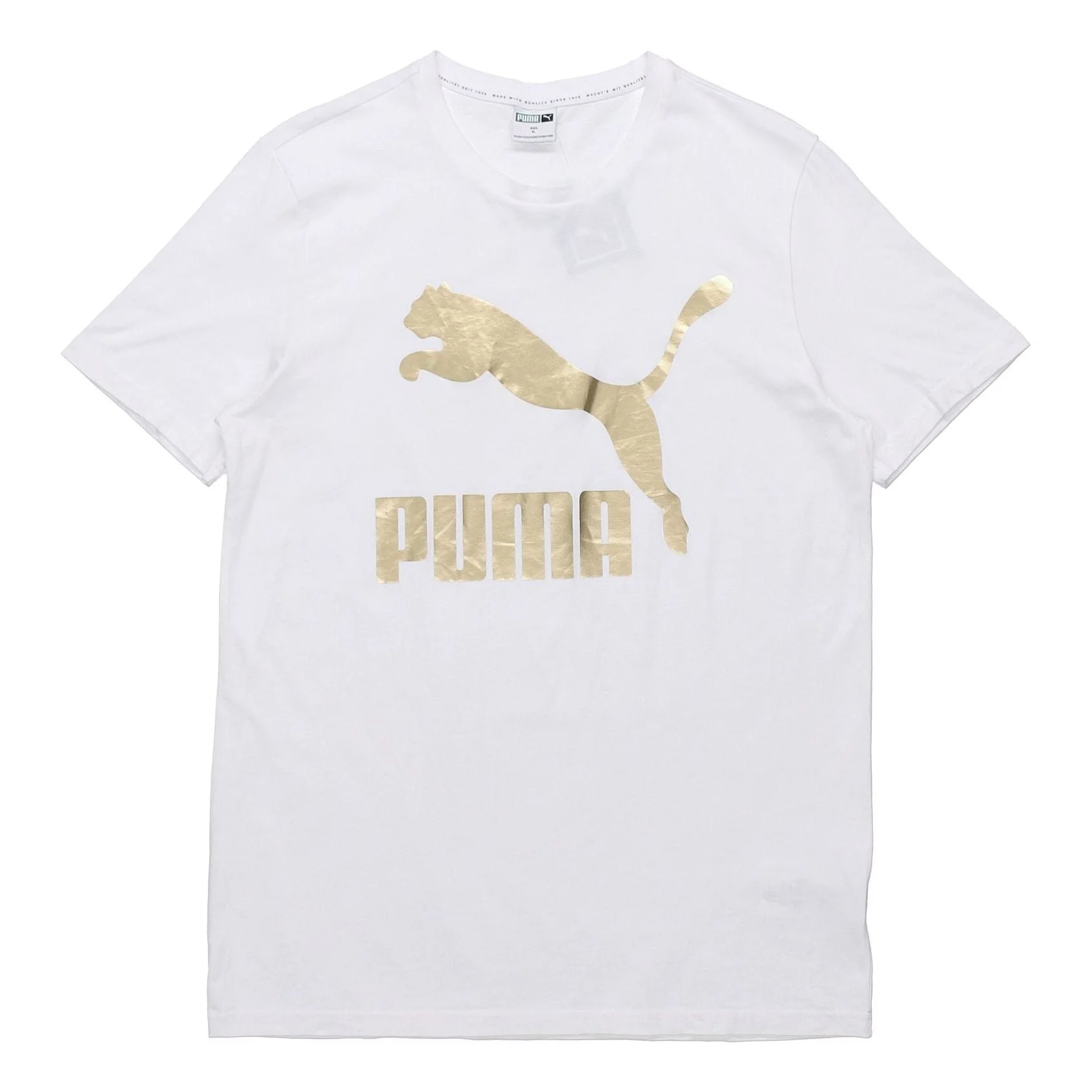 PUMA Logo Printed Short Sleeve TEE White 579405-82 - 1