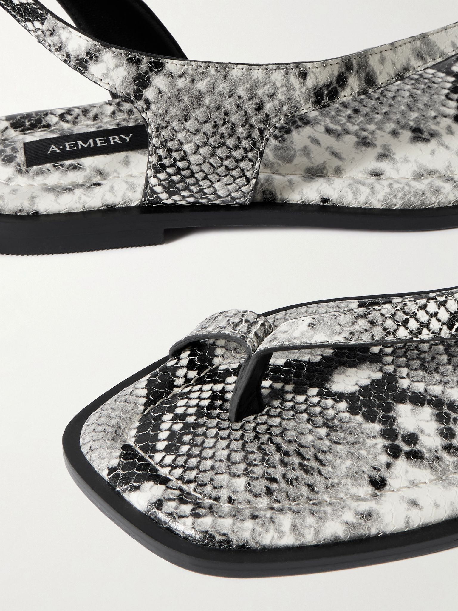 Heidi snake-effect leather sandals Snake print - 4