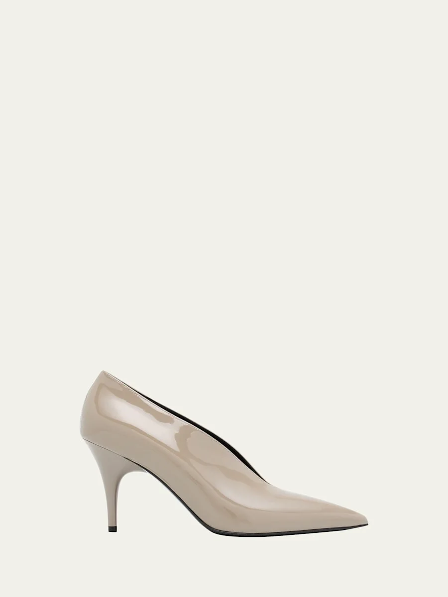 Musa Vernic Patent Leather Anklet Pumps - 1