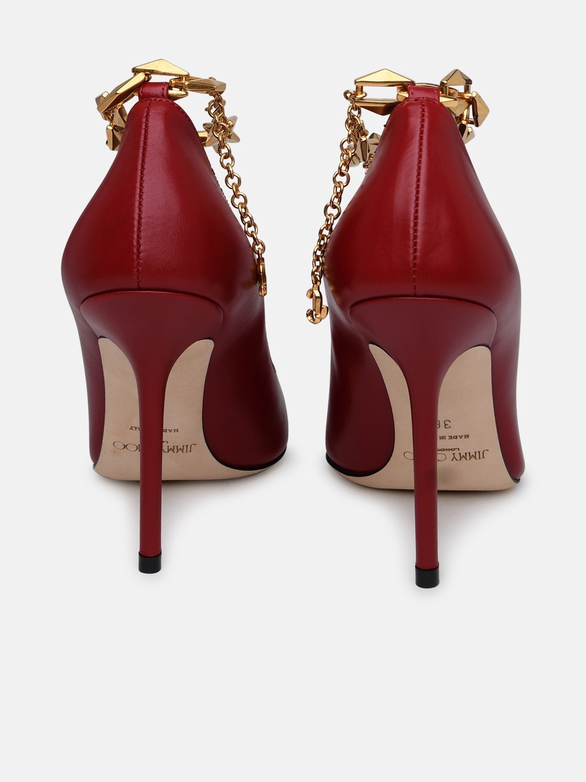 Diamond pumps in red leather - 4