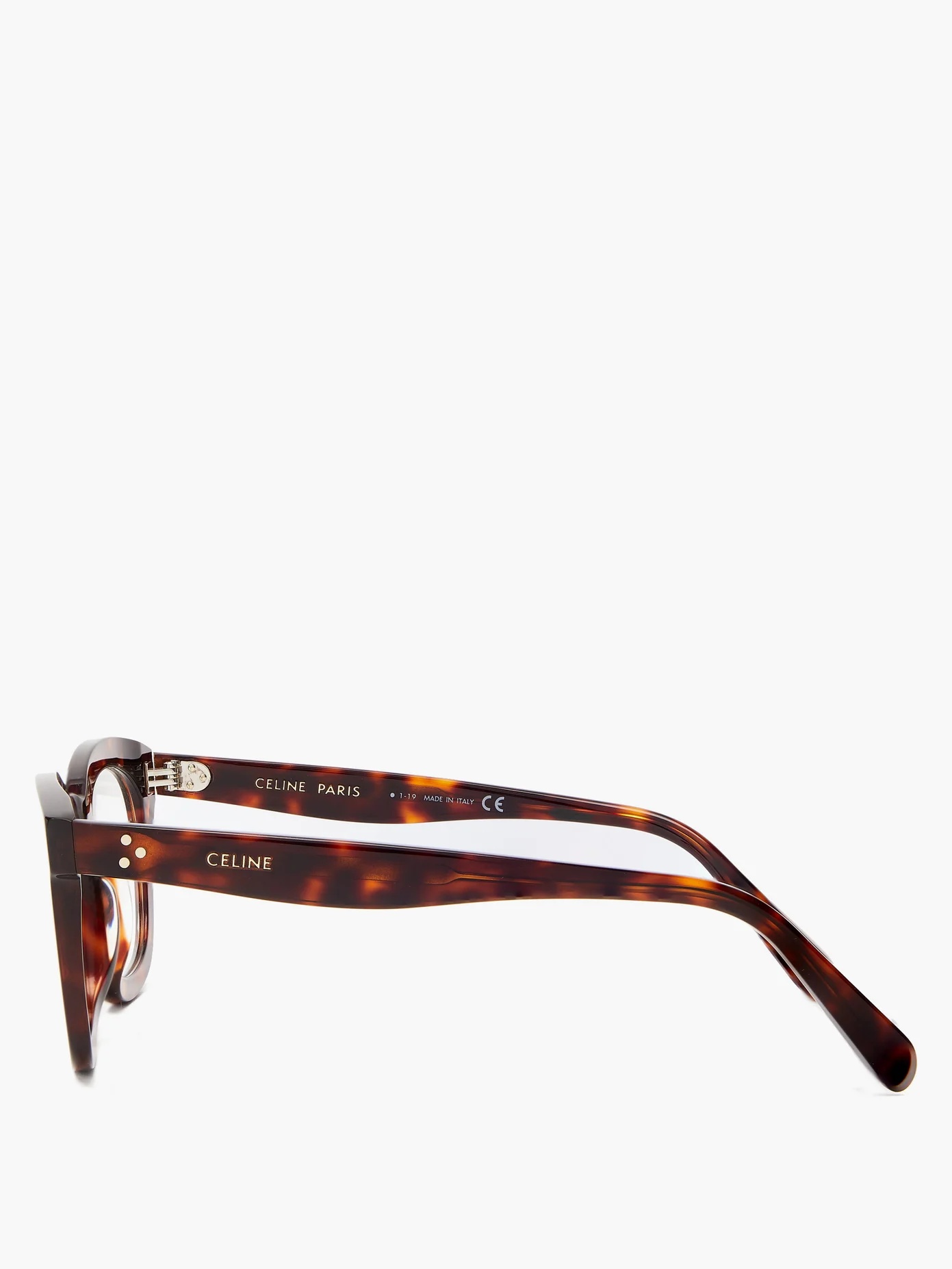 Round tortoiseshell-effect acetate glasses - 4