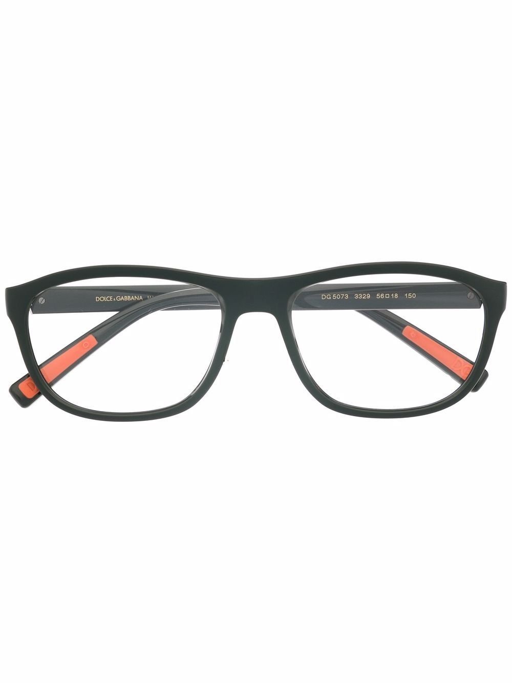 polished rectangle-frame glasses - 1