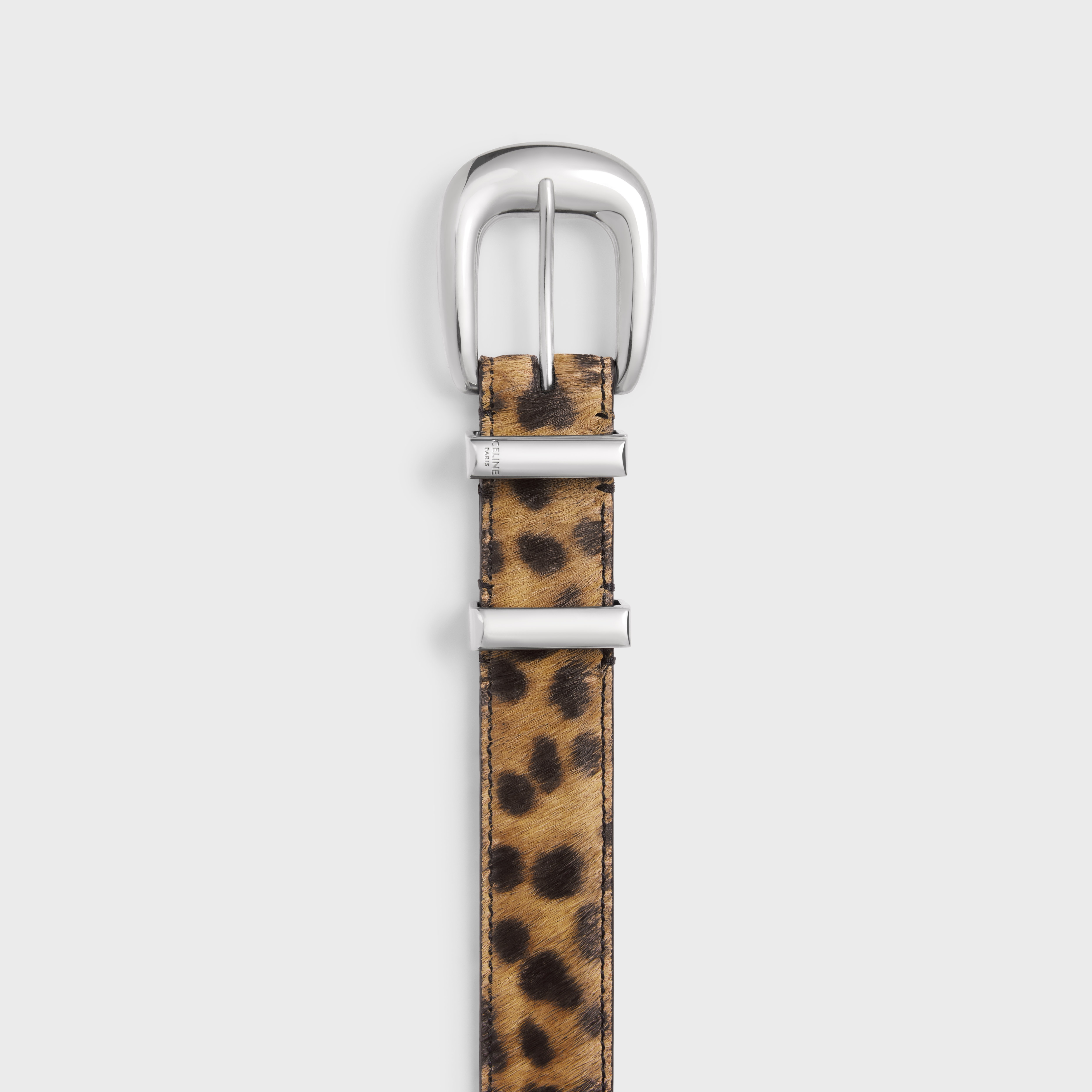 MEDIUM WESTERN BELT in PONY CALFSKIN WITH LEOPARD PRINT - 2