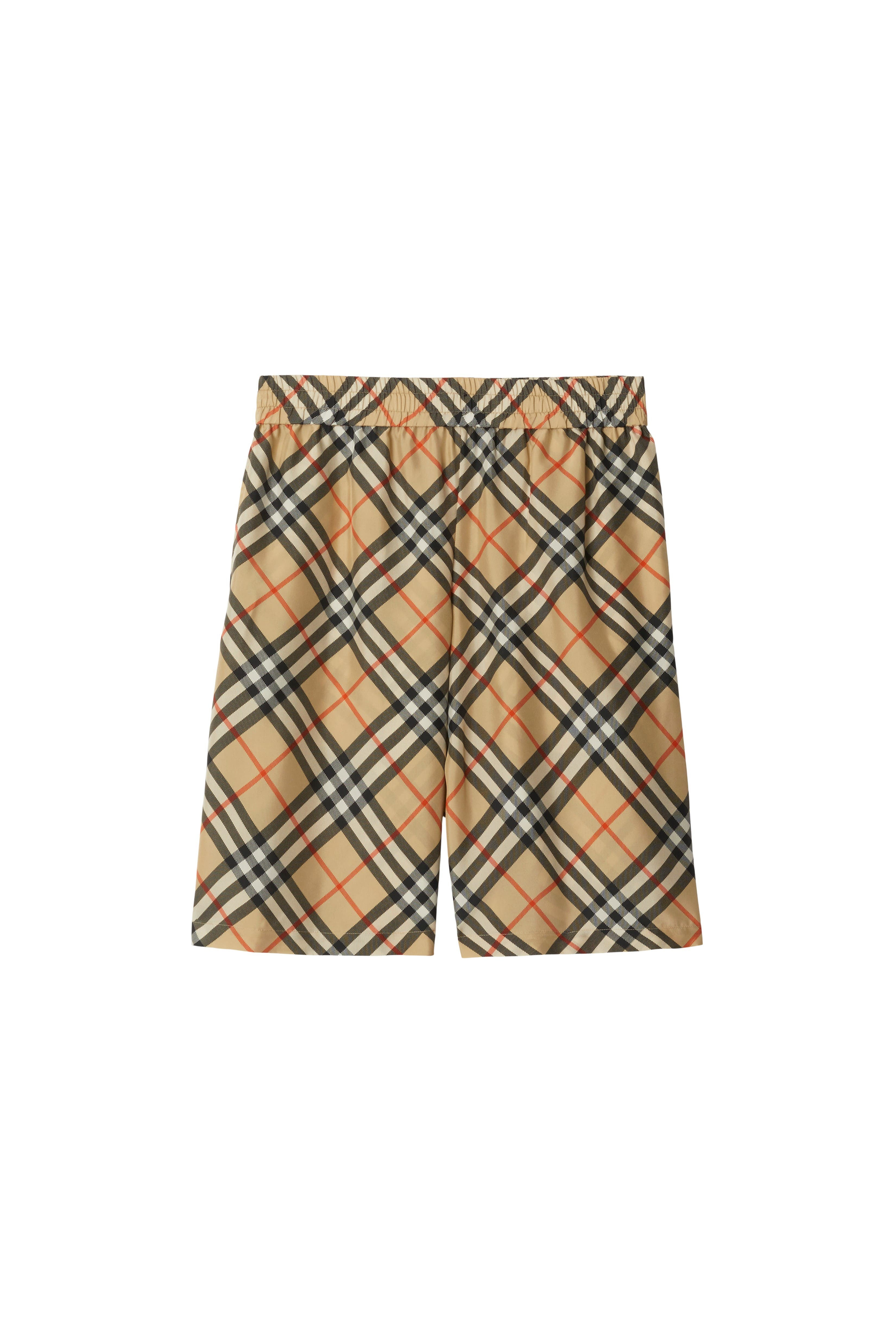 burberry Check Silk Shorts in Sand at Nordstrom - 2