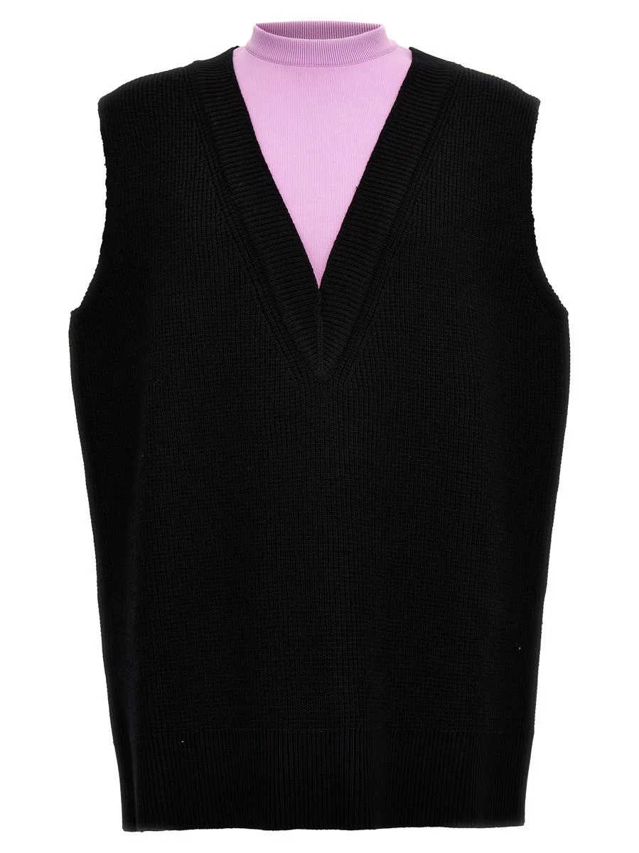 JIL SANDER KNIT VEST - 1