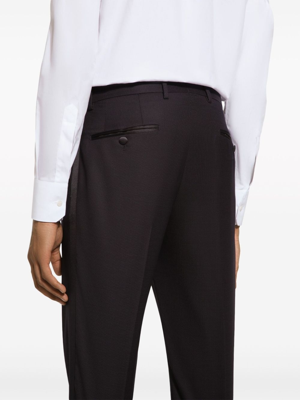 contrasting lapels two-piece suit - 6