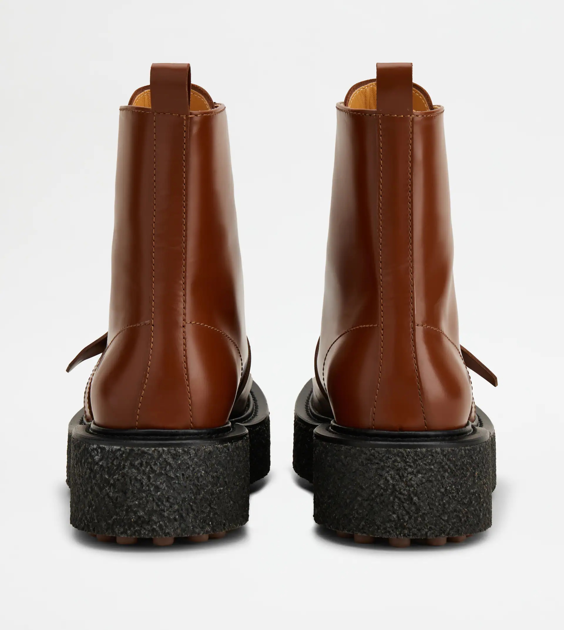 TIMELESS PLATFORM BOOTS IN LEATHER - BROWN - 2