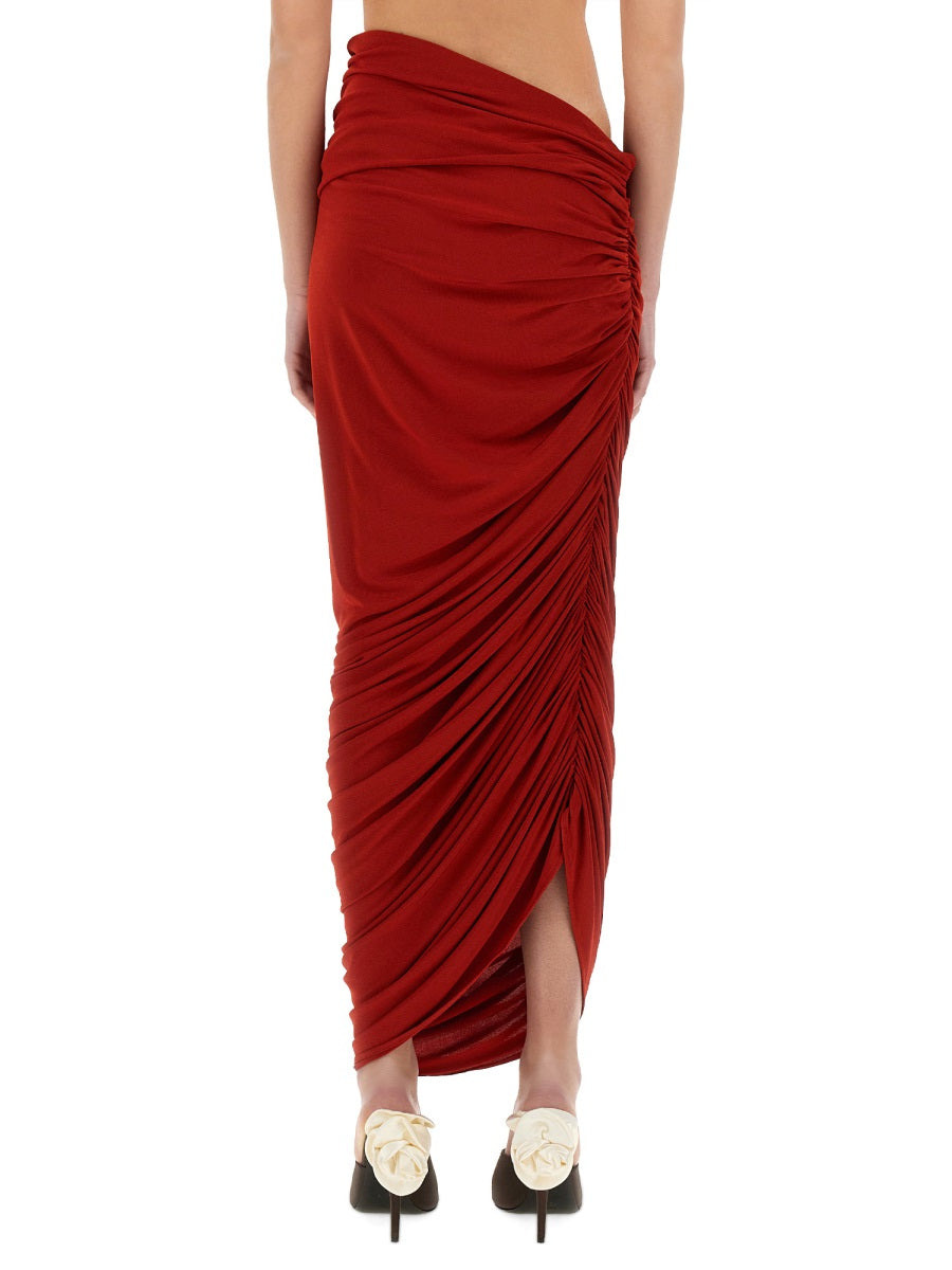 Magda Butrym Women Asymmetrical Draped Midi Skirt - 3