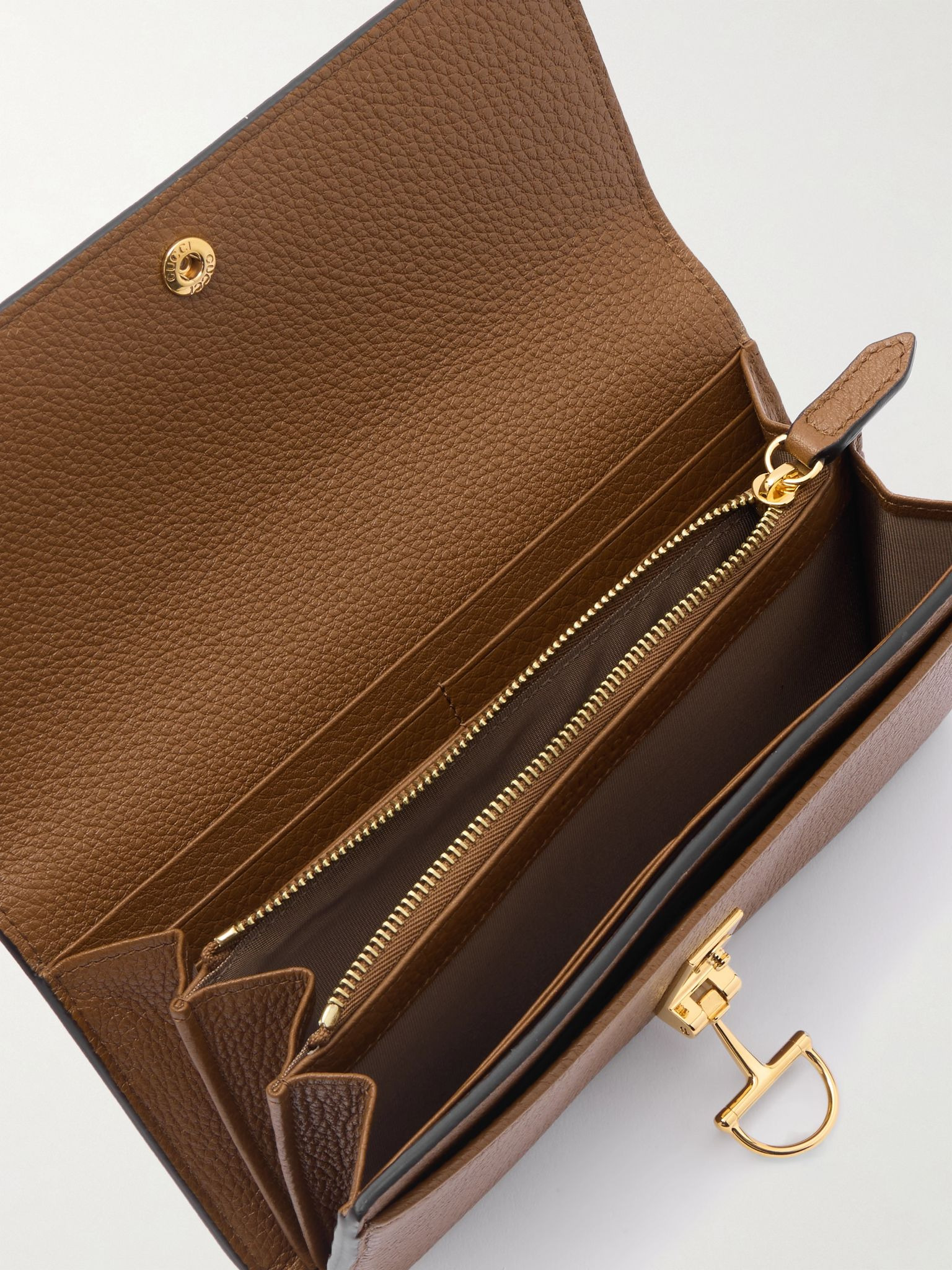 Softbit textured-leather continental wallet Brown - 5