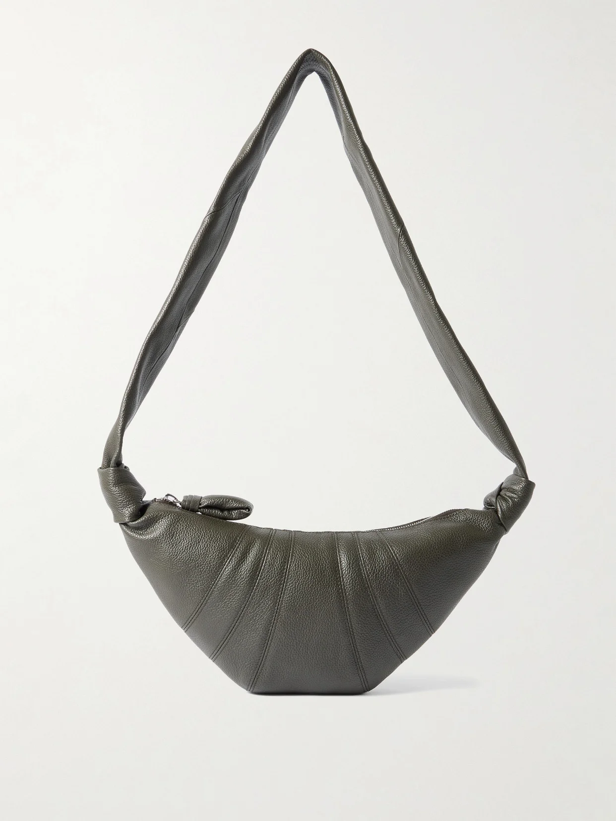 Croissant Small Paneled Textured-leather Shoulder Bag - 1