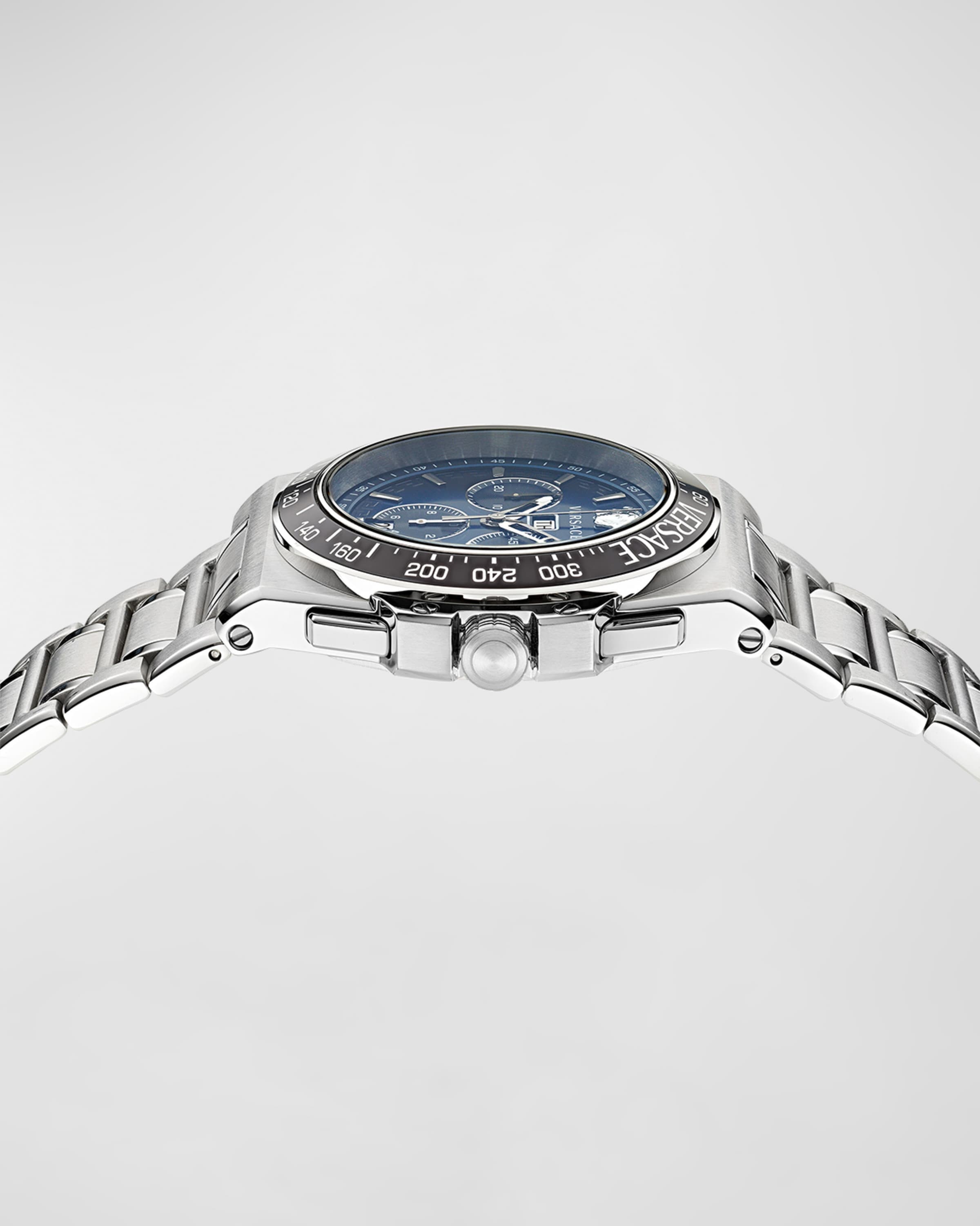 Men's Greca Extreme Chronograph Stainless Steel Bracelet Watch, 45mm - 3