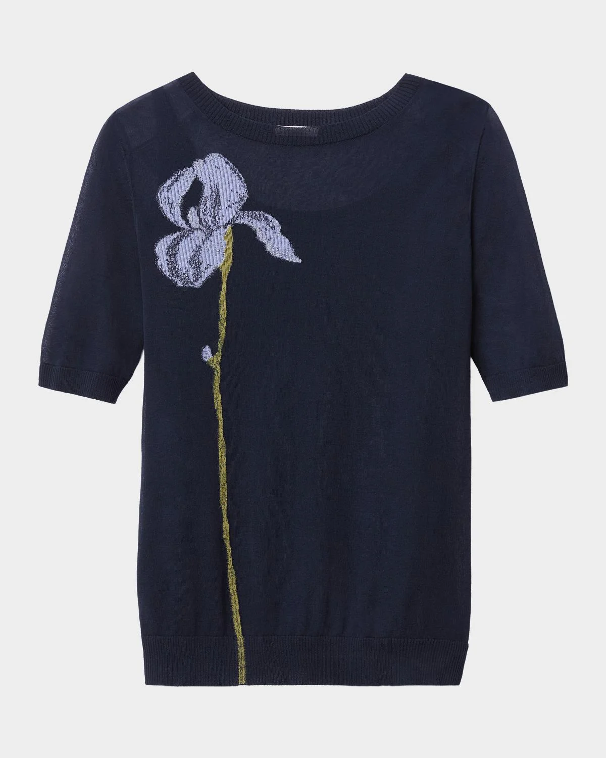 Floral Intarsia-Knit Sweater - 1