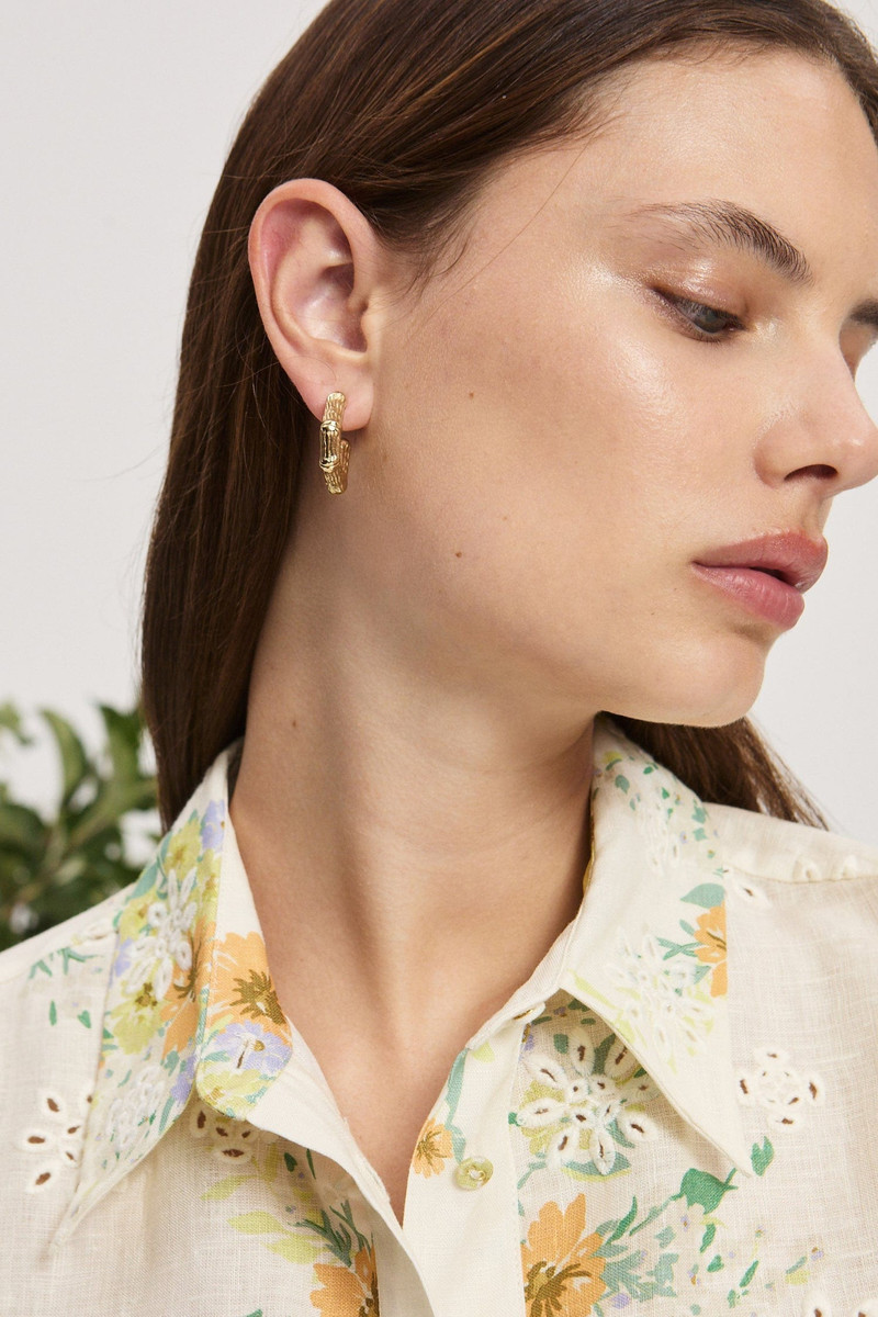Team Spirit Bamboo Hoop Earrings 3