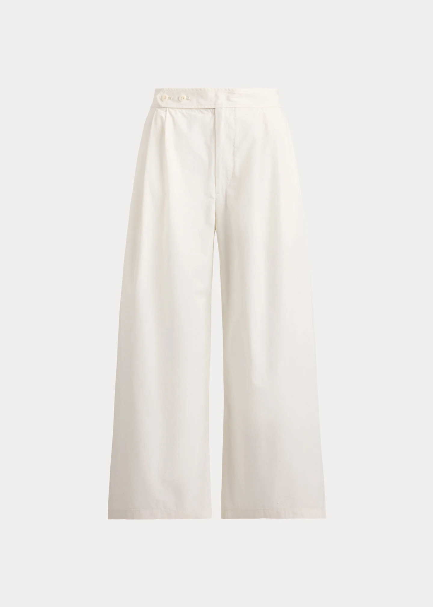 Cotton Relaxed Wide-Leg Crop Pant - 1