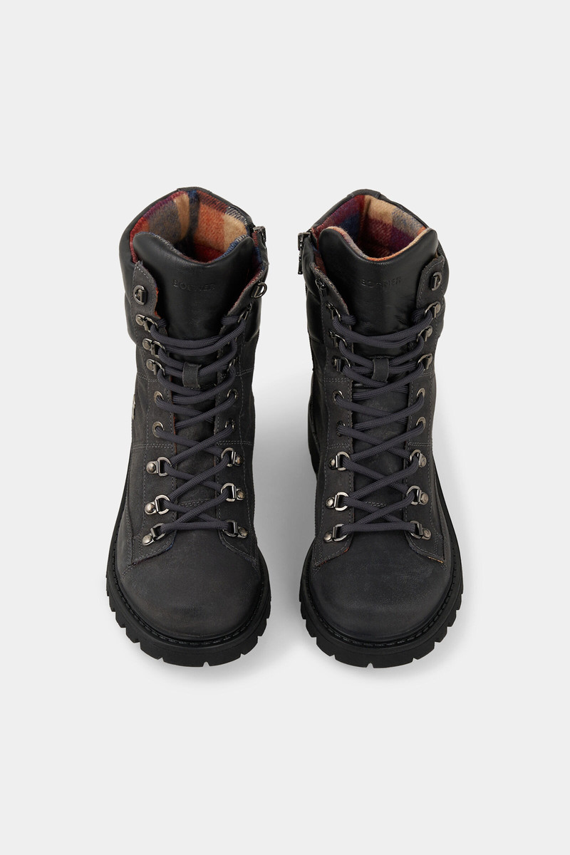 Lace-up boots Helsinki with spikes in Dark gray 5