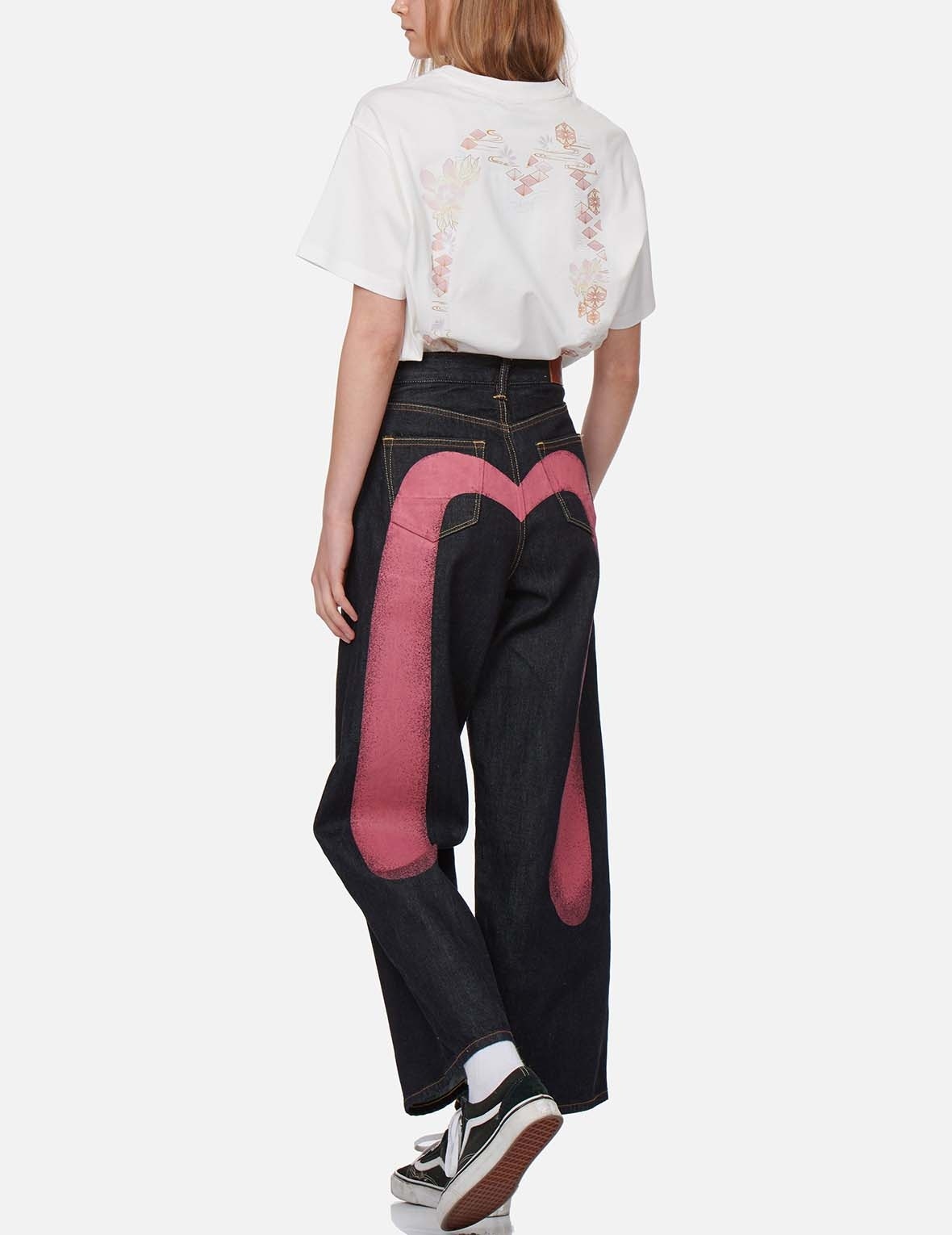 DAICOCK PRINT WIDE LEG JEANS - 5