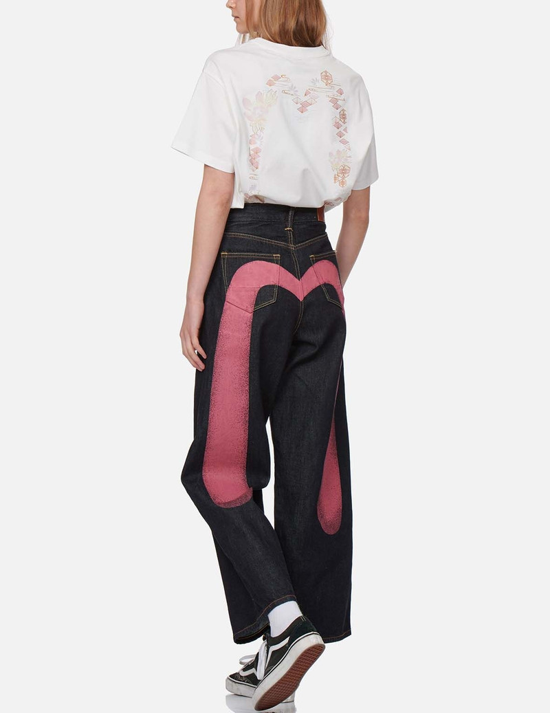 DAICOCK PRINT WIDE LEG JEANS 5