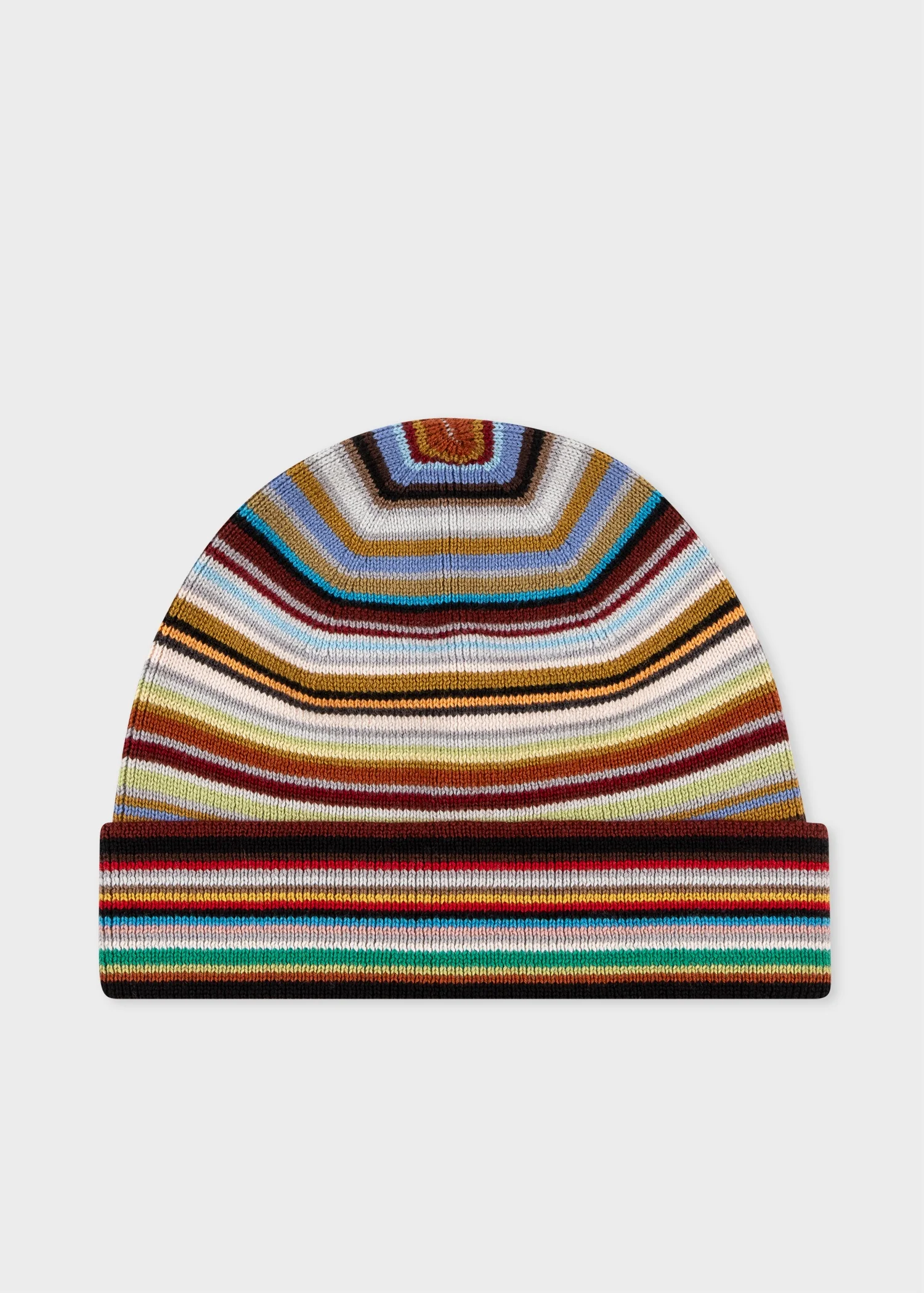 Merino Wool 'Signature Stripe' Beanie Hat - 1