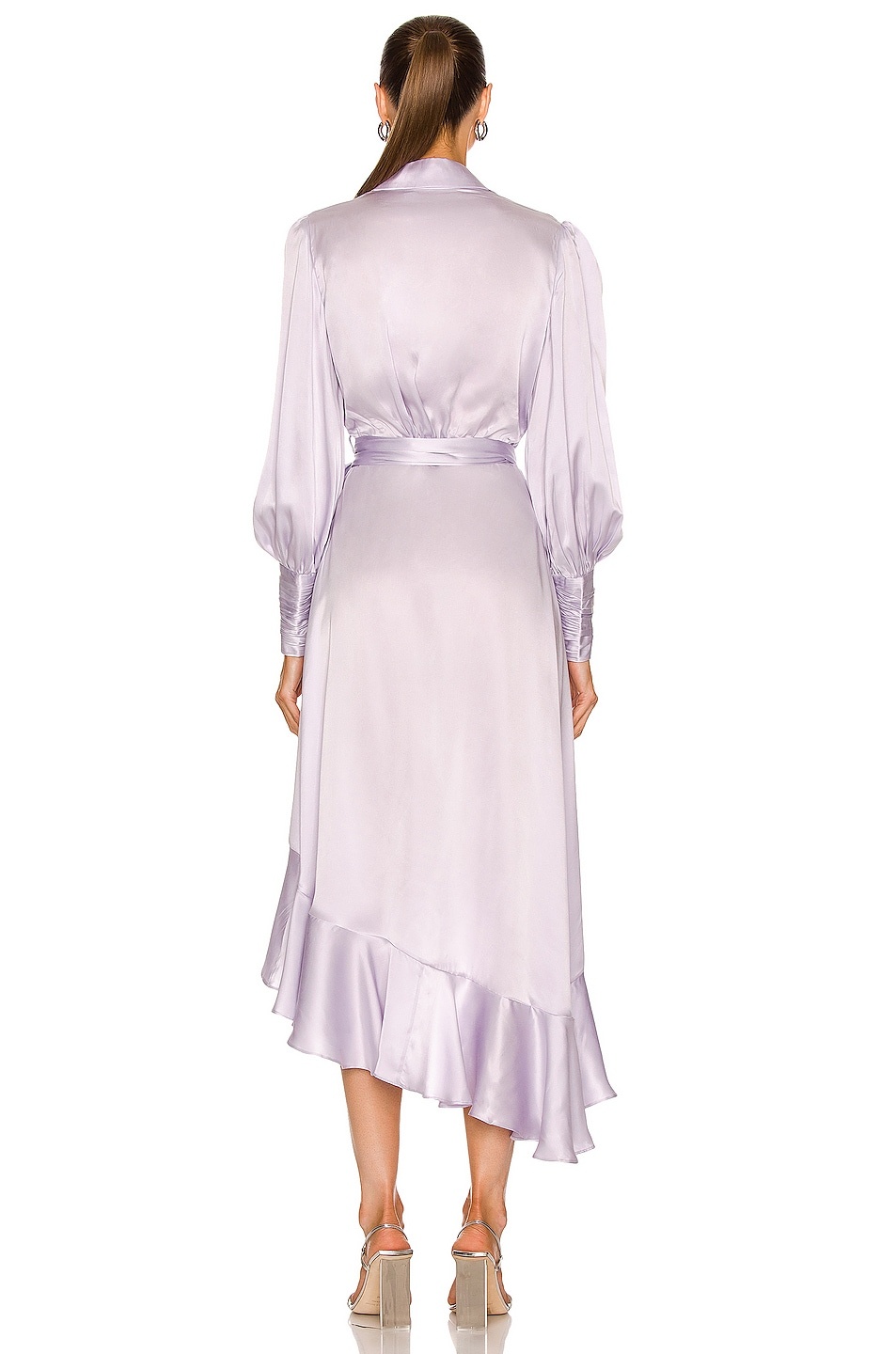 Silk Wrap Midi Dress - 3