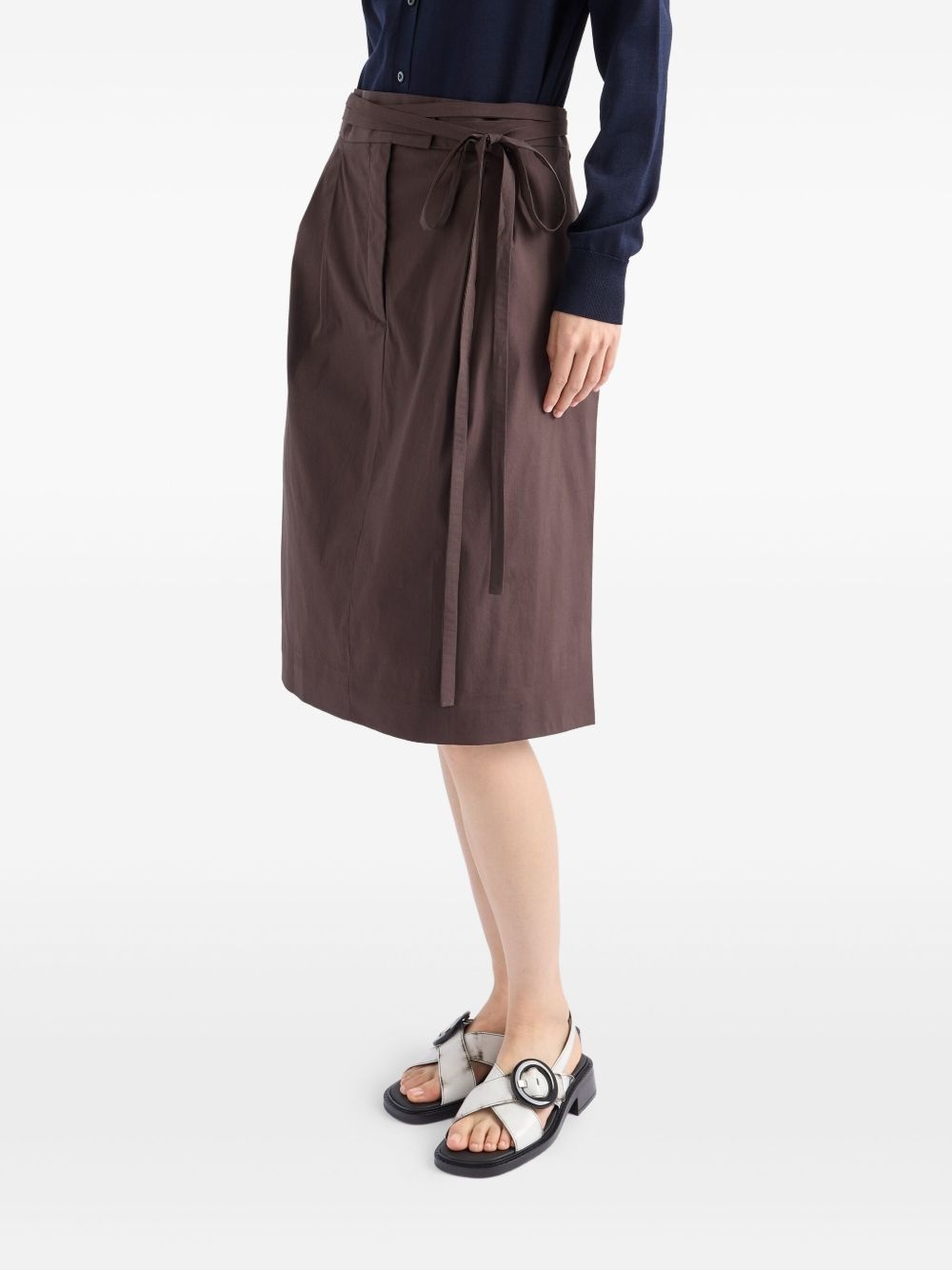 poplin wrap skirt - 4