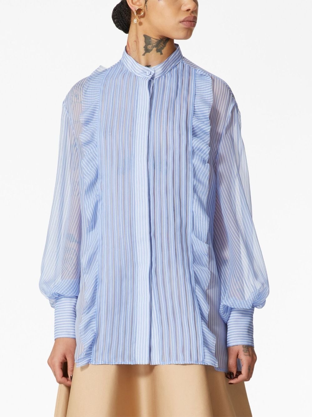 Classic Stripes chiffon shirt - 3