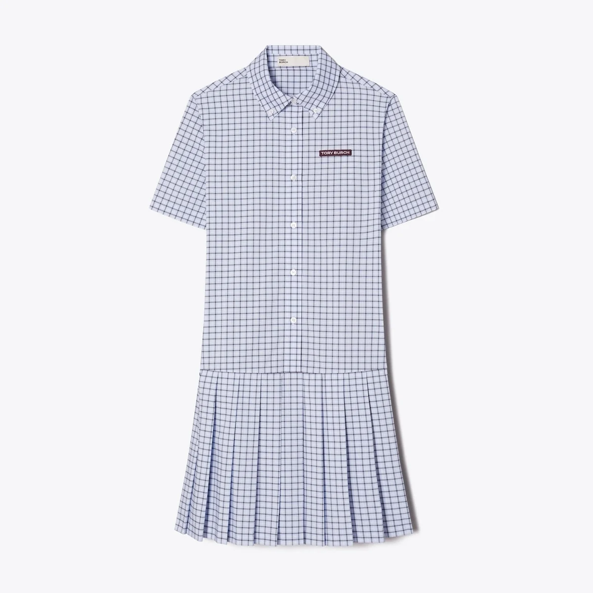 Plaid Drop-Waist Pleated Golf Dress - 1