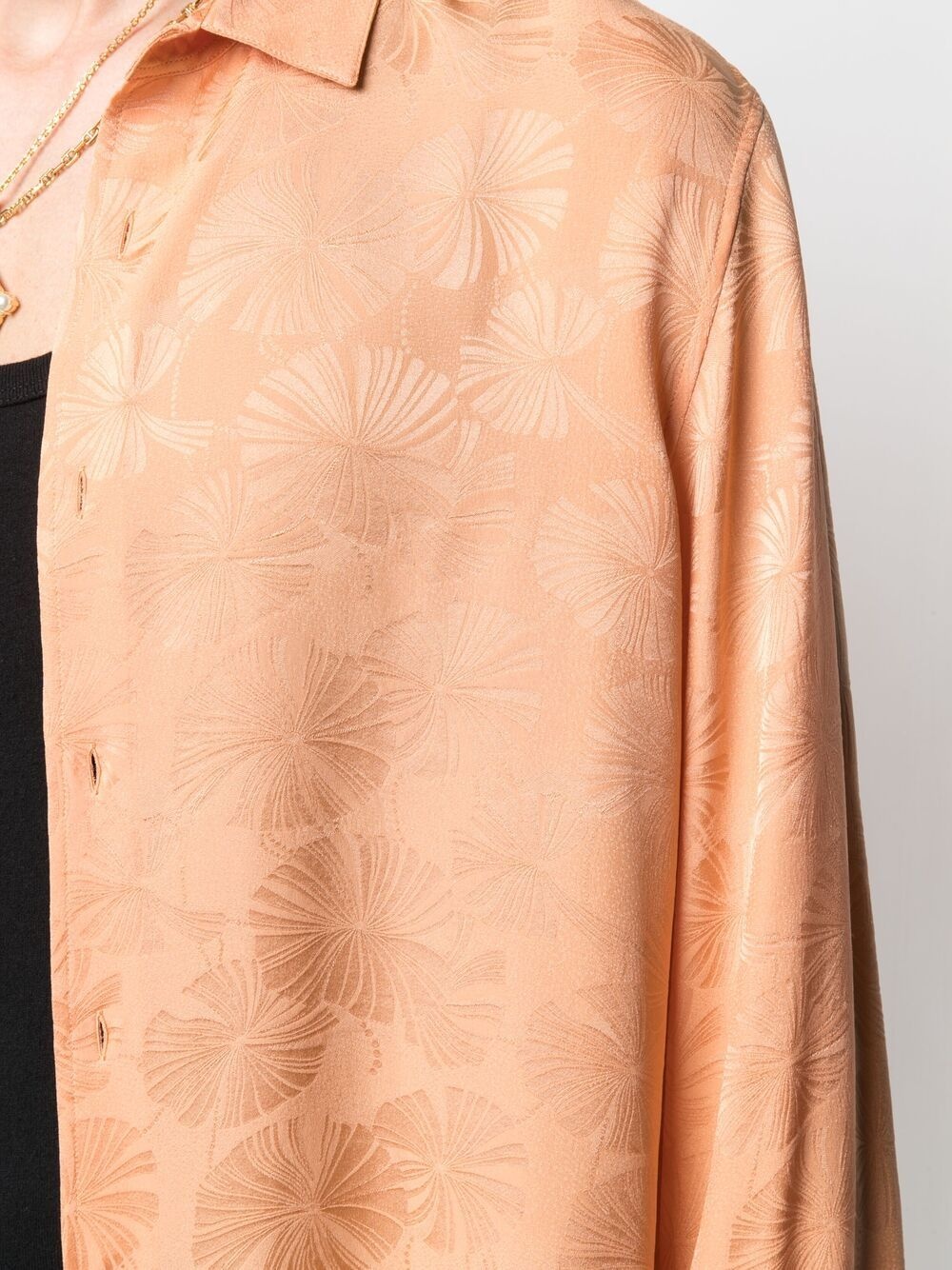 patterned-jacquard long-sleeve shirt - 5