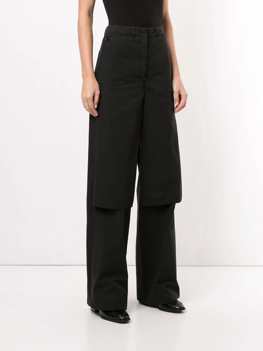 layered tailored trousers - 3