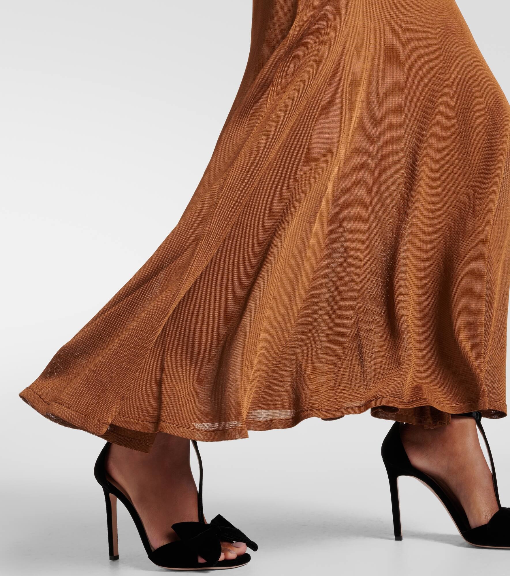 Halterneck jersey maxi dress - 5