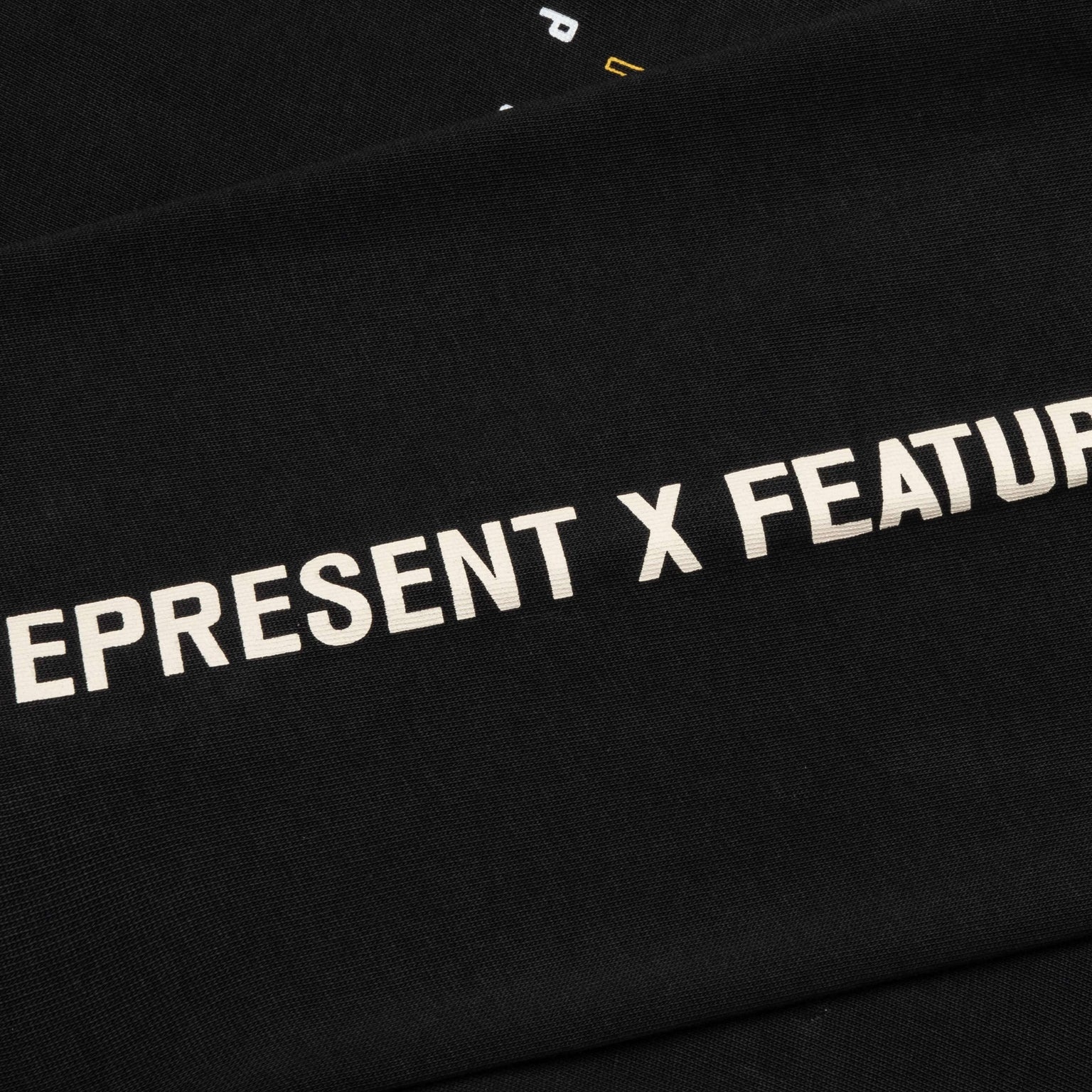 FEATURE X REPRESENT HEAD 2 HEAD L/S T-SHIRT - STAINED BLACK - 6