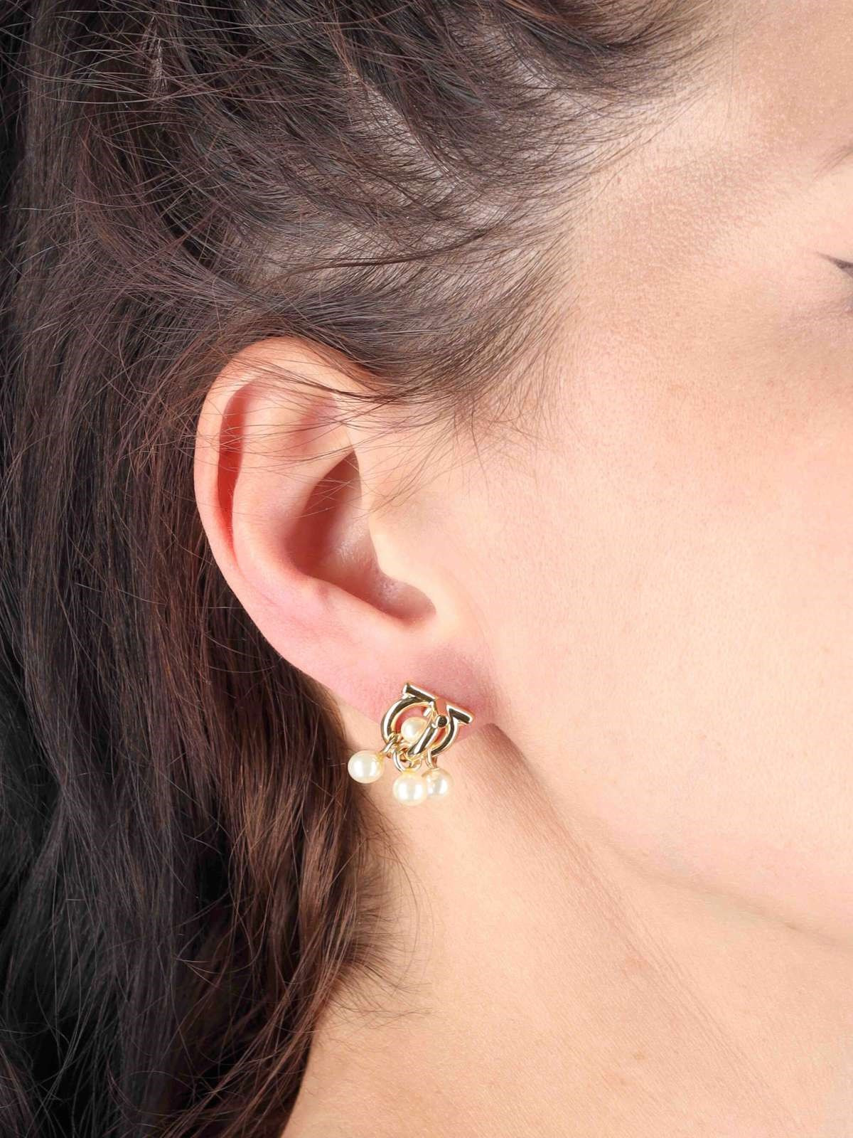 EARRINGS WITH PEARLS "GANCINI" - 2