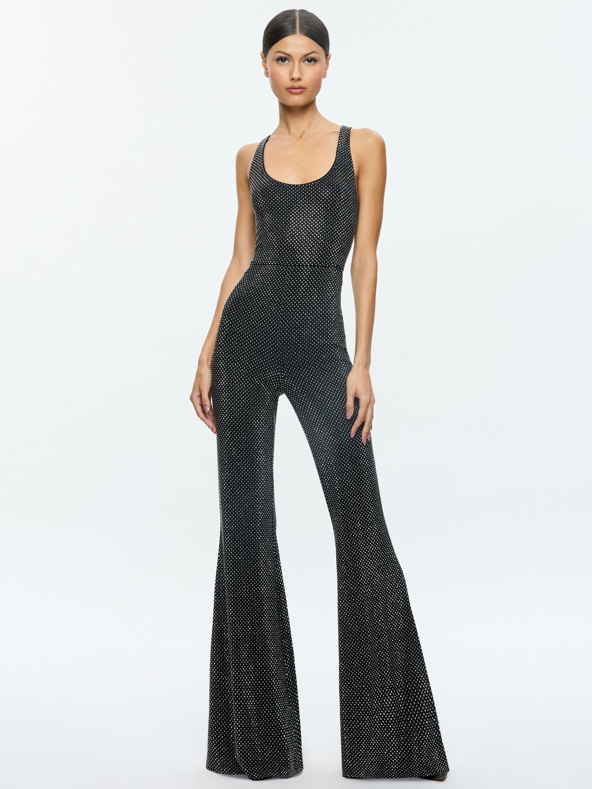 TERESA EMBELLISHED BELL BOTTOM JUMPSUIT - 2