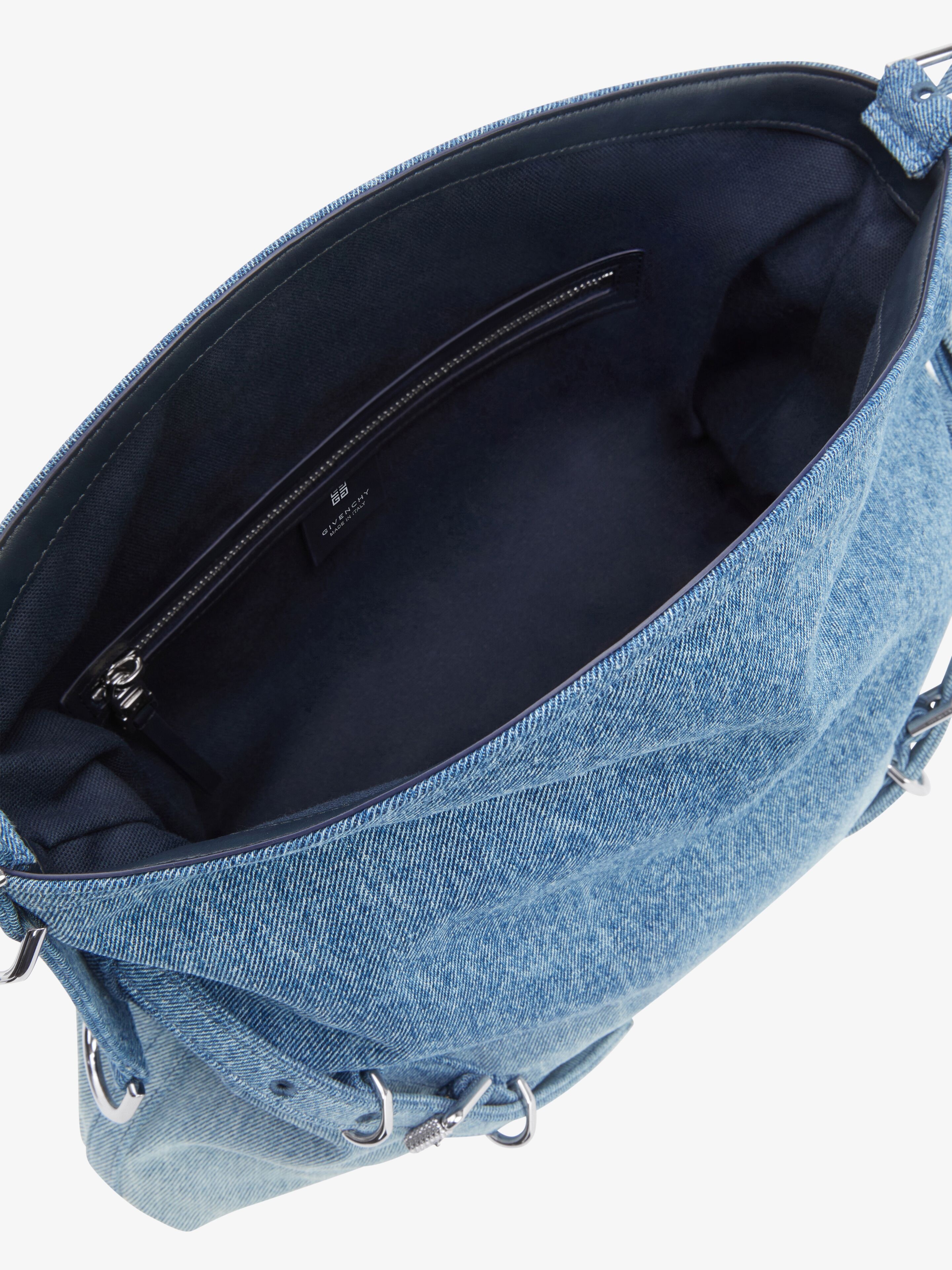 MEDIUM VOYOU BAG IN GRADIENT DENIM - 5