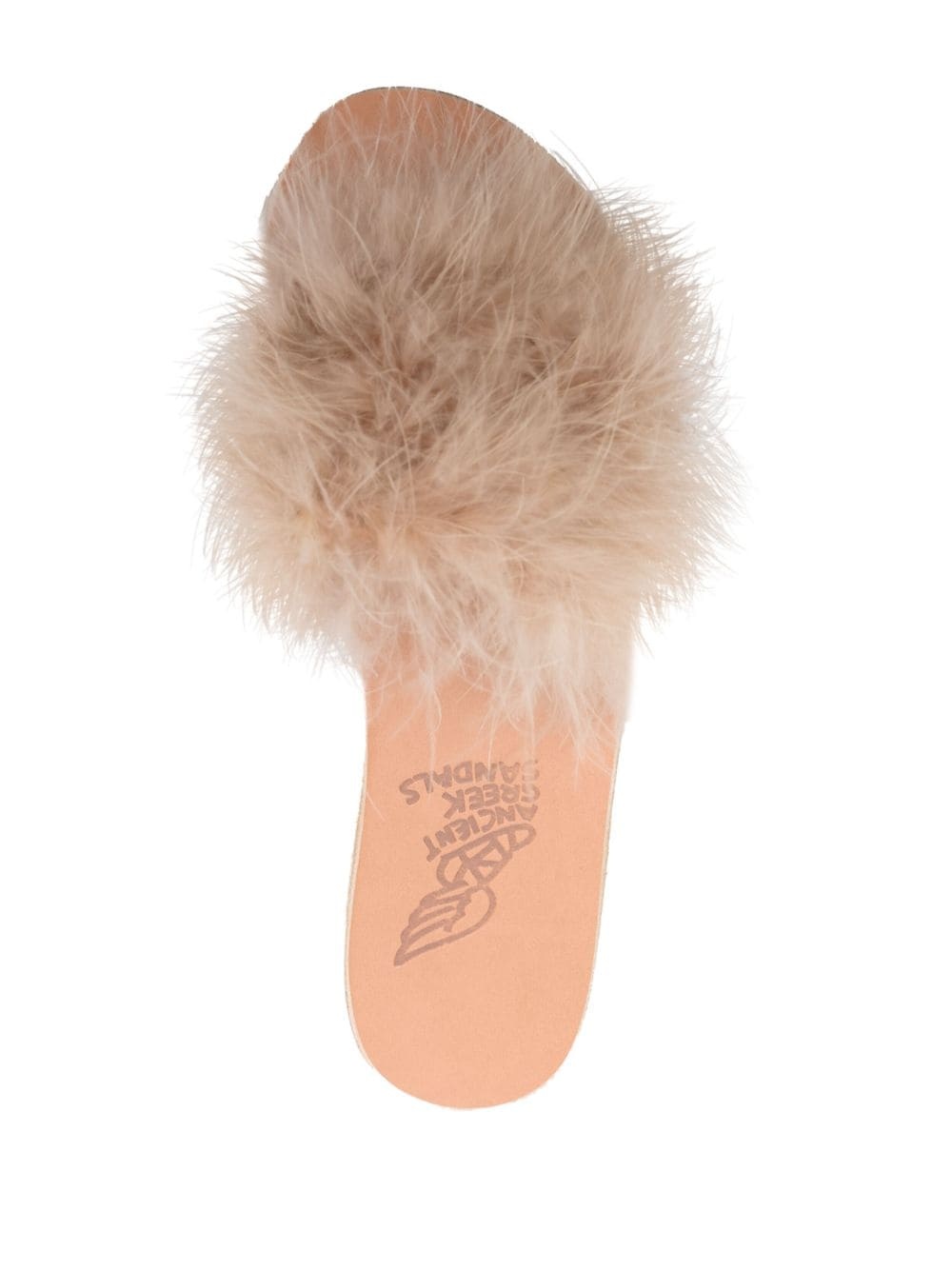 Mia Marabu flat feather sandals - 4